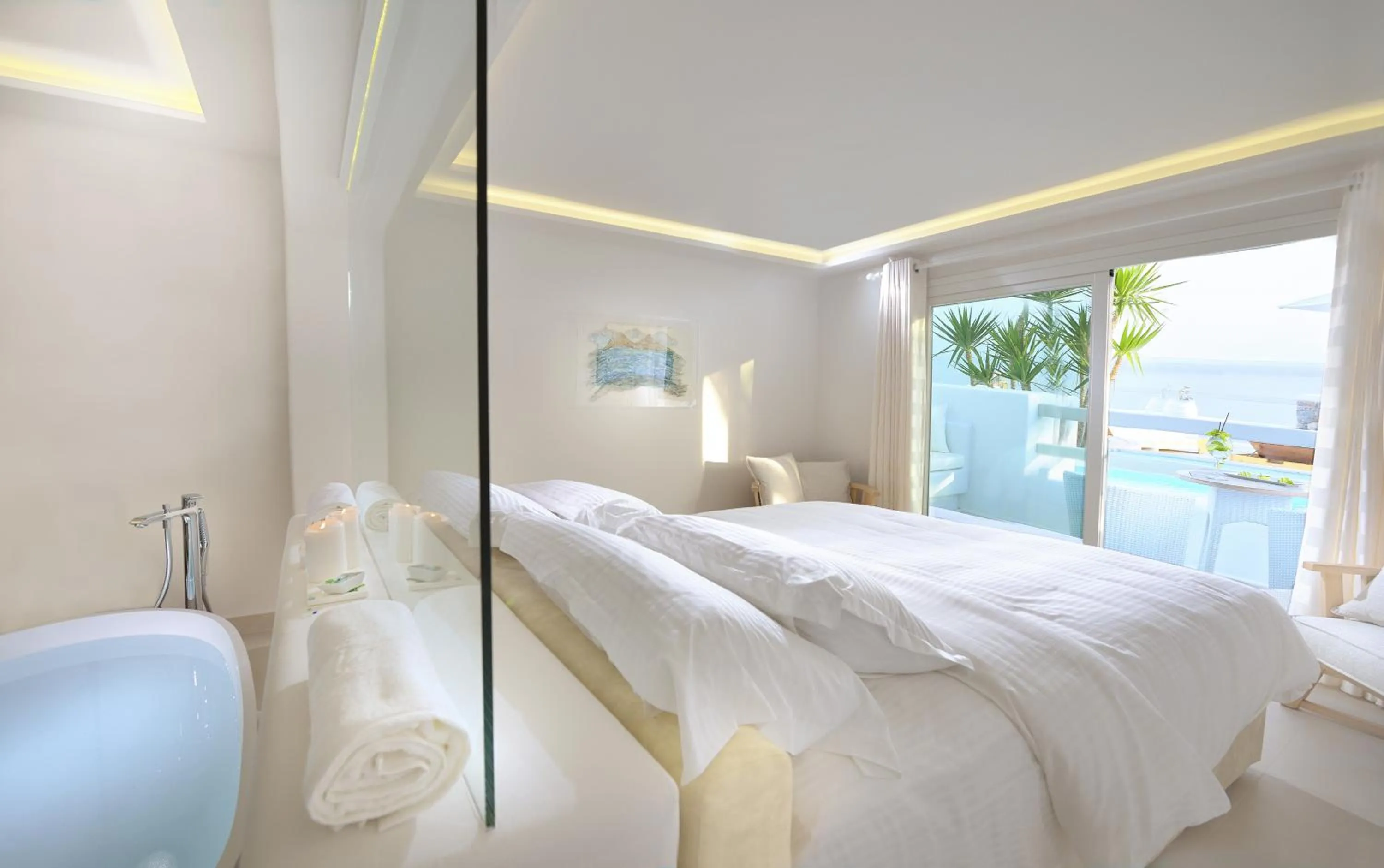 Bed in Nissaki Boutique Hotel