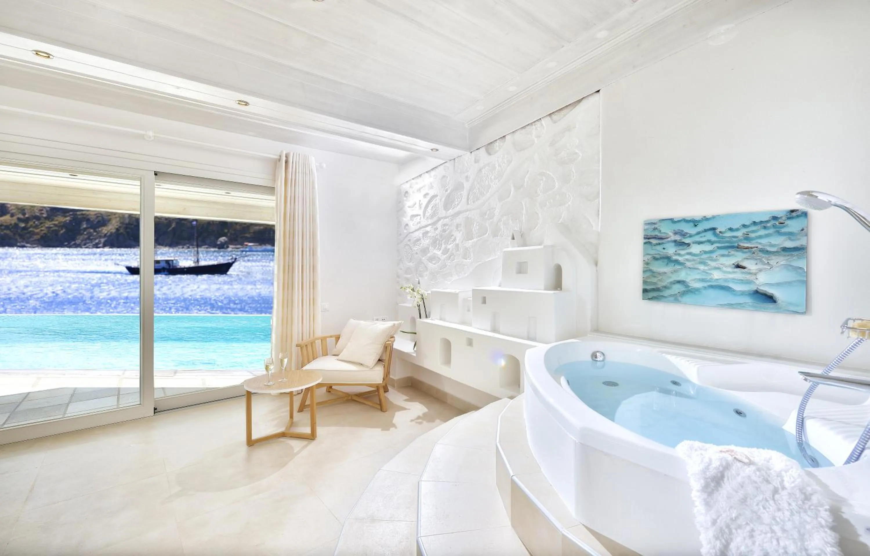 Decorative detail, Bed in Nissaki Boutique Hotel