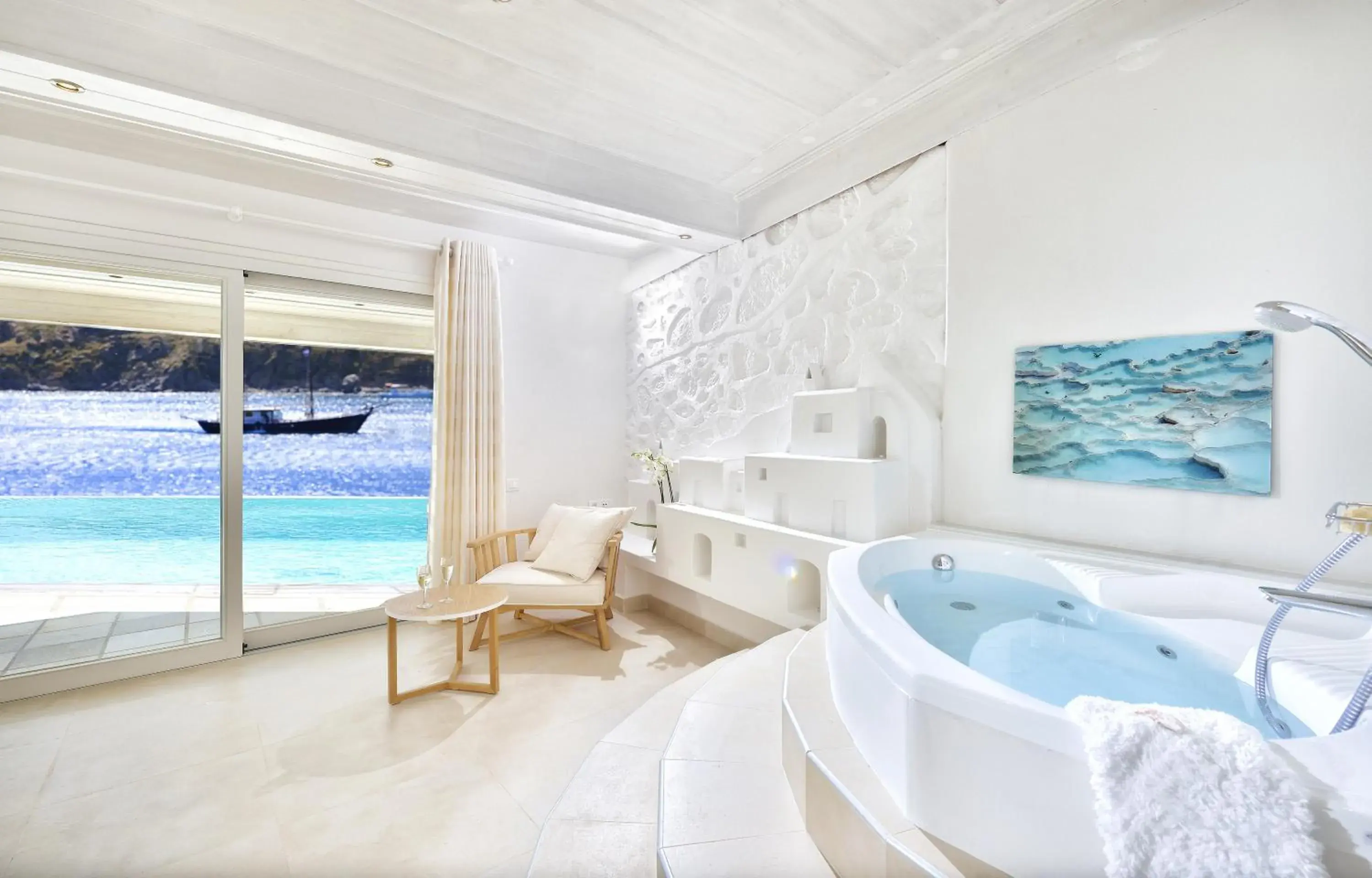 Decorative detail, Bed in Nissaki Boutique Hotel Decorative detail, Bed in Nissaki Boutique Hotel