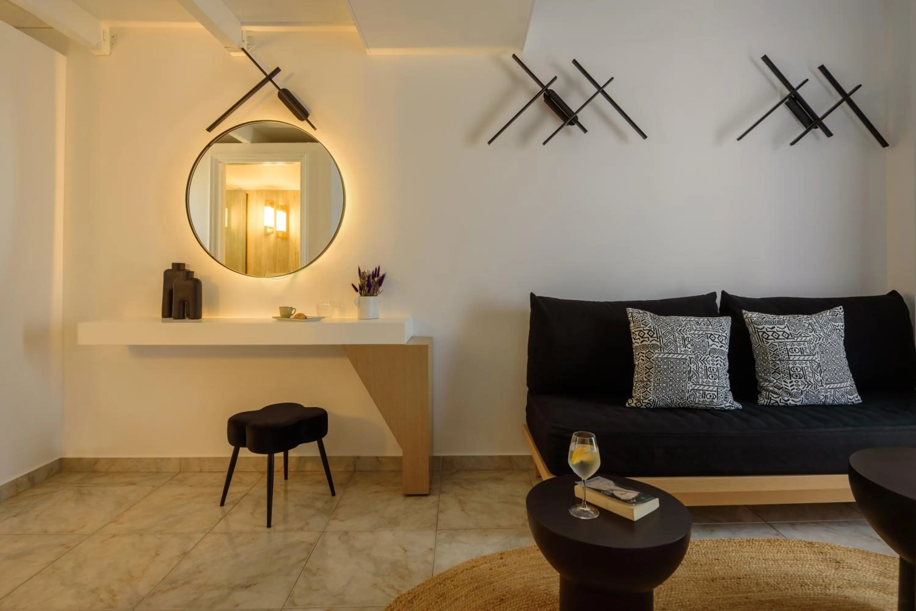 Seating area in Astir Thira Hotel