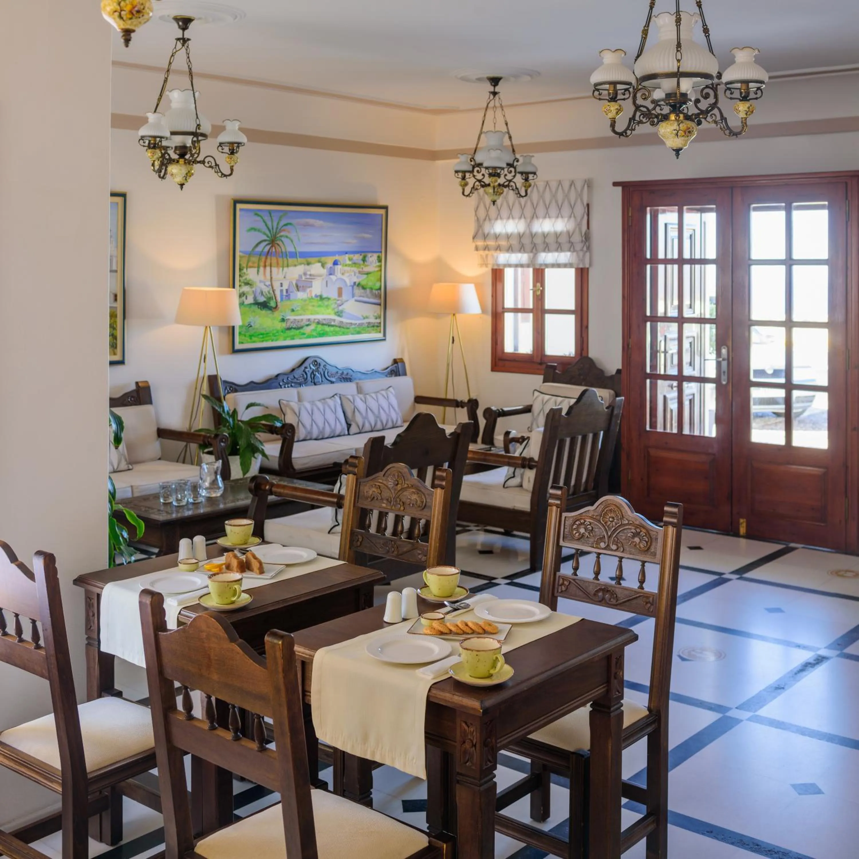 Living room in Astir Thira Hotel