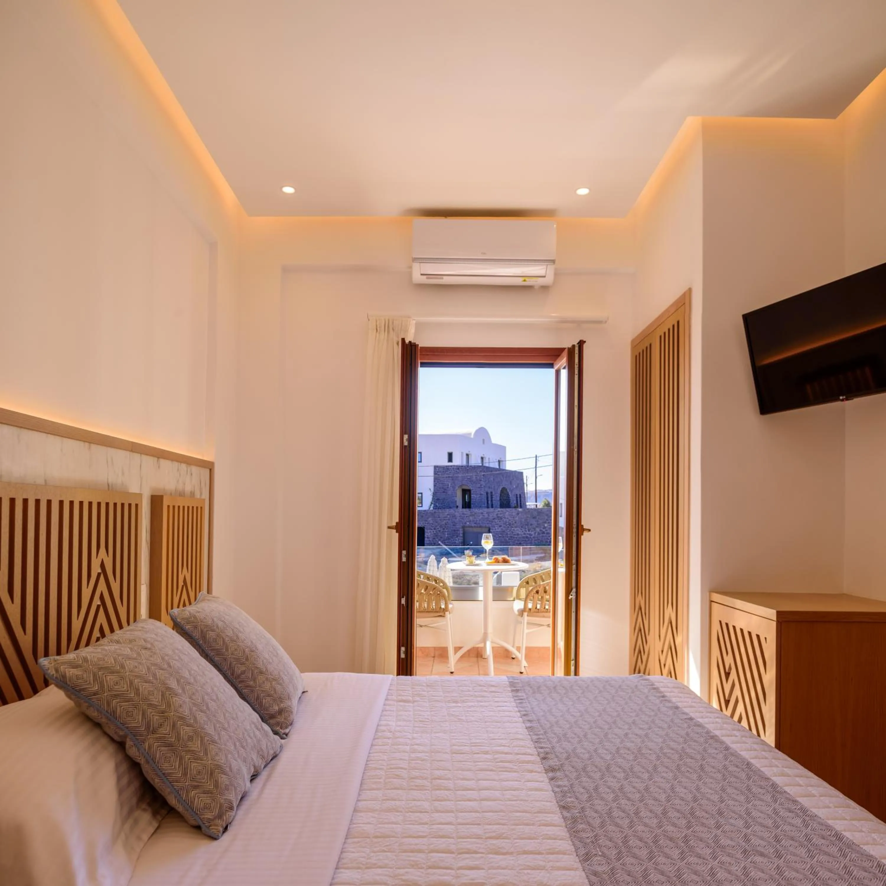 Bedroom, Bed in Astir Thira Hotel