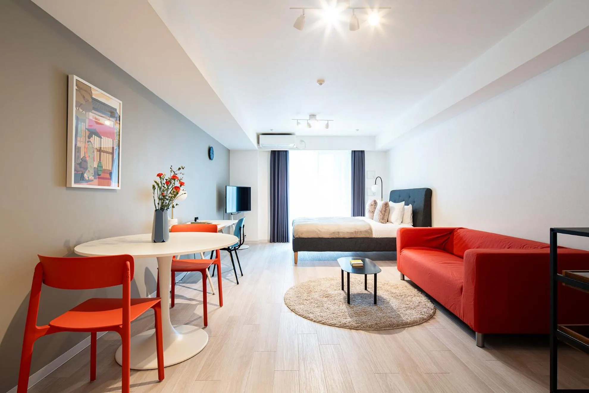 Living room in Section L Residence Ginza