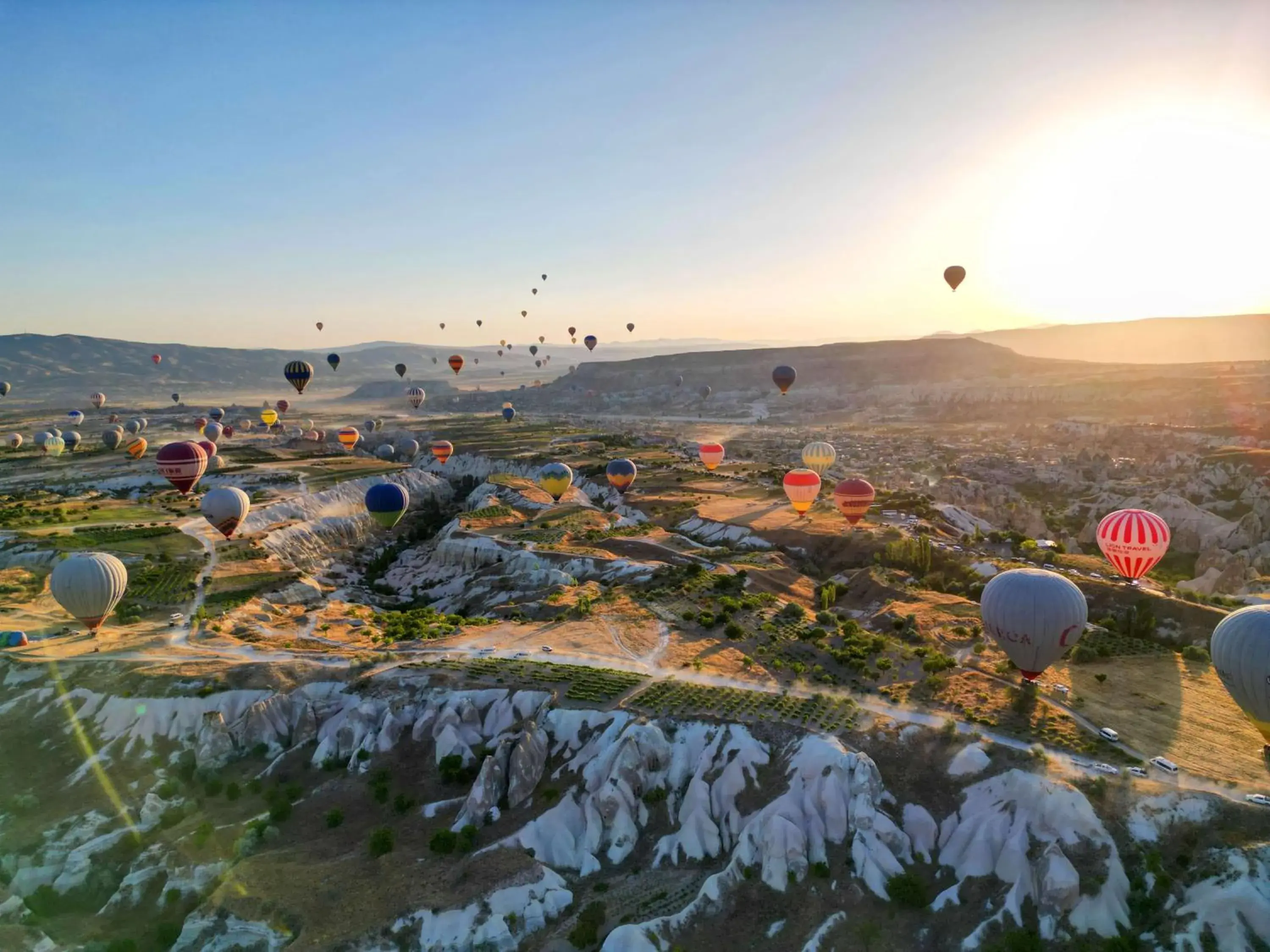 Bird's eye view in Ages in Cappadocia Bird's eye view in Ages in Cappadocia