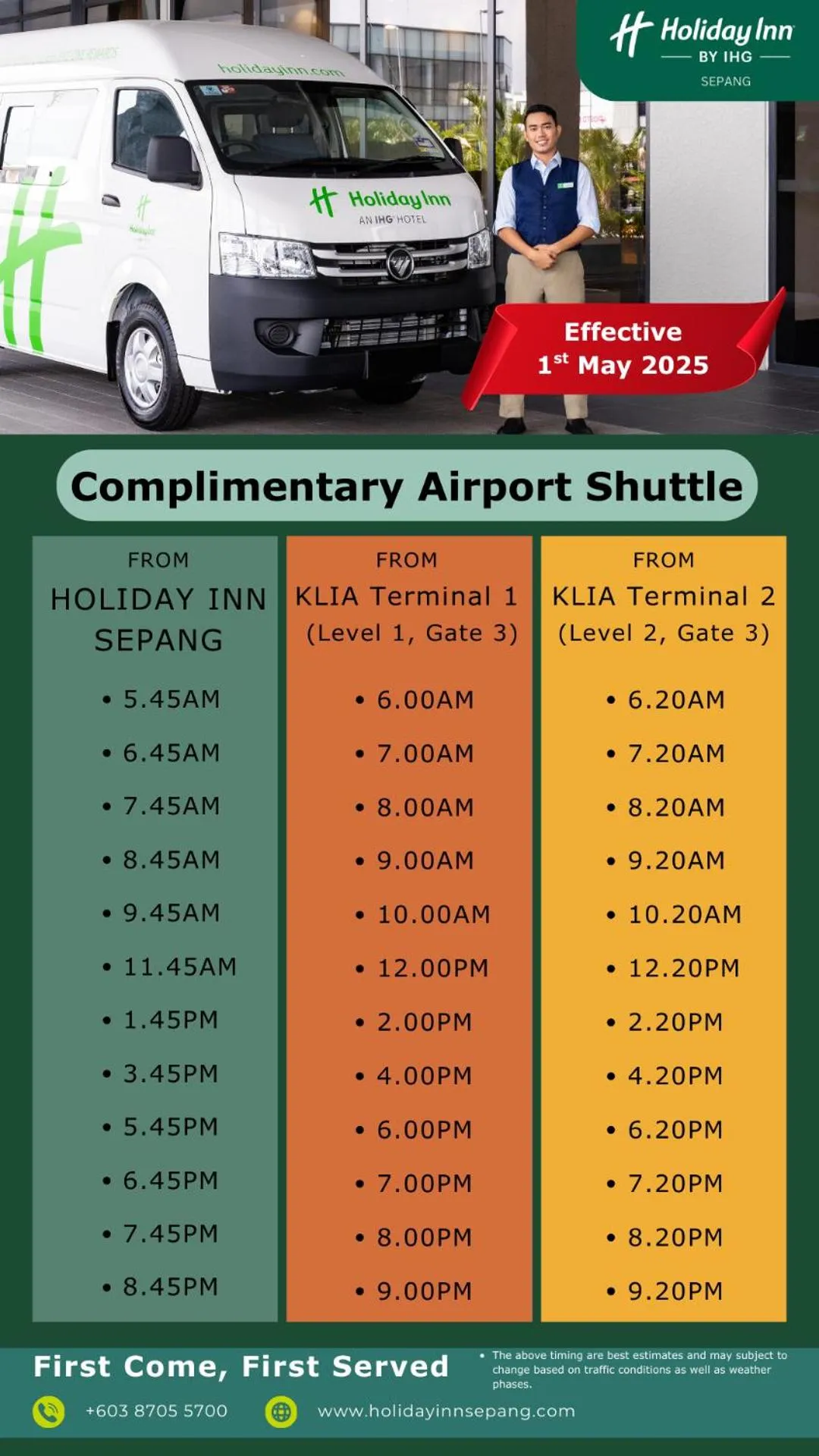 shuttle in Holiday Inn Sepang - Airport
