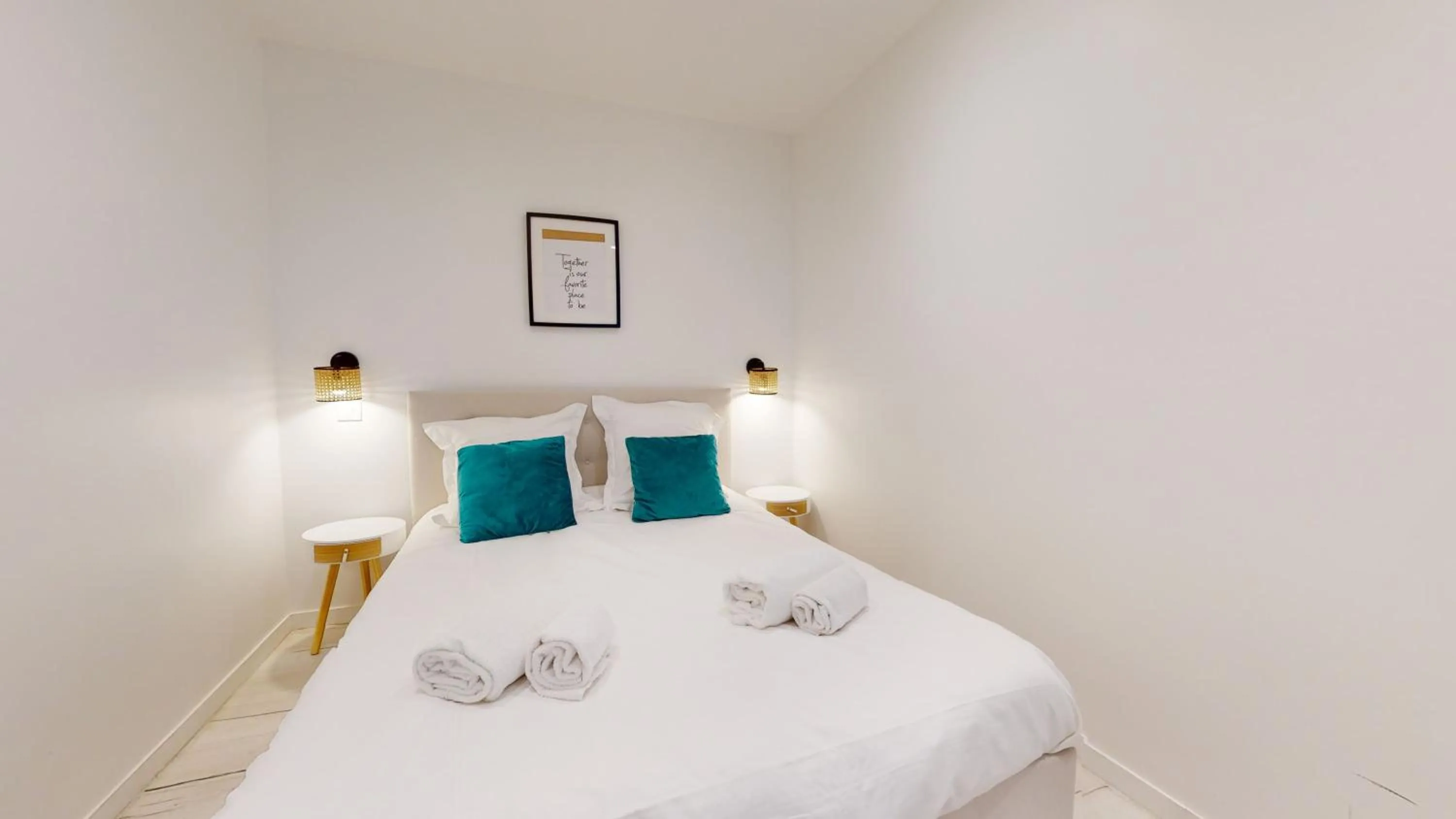 Bed in Appartements modernes avec véranda