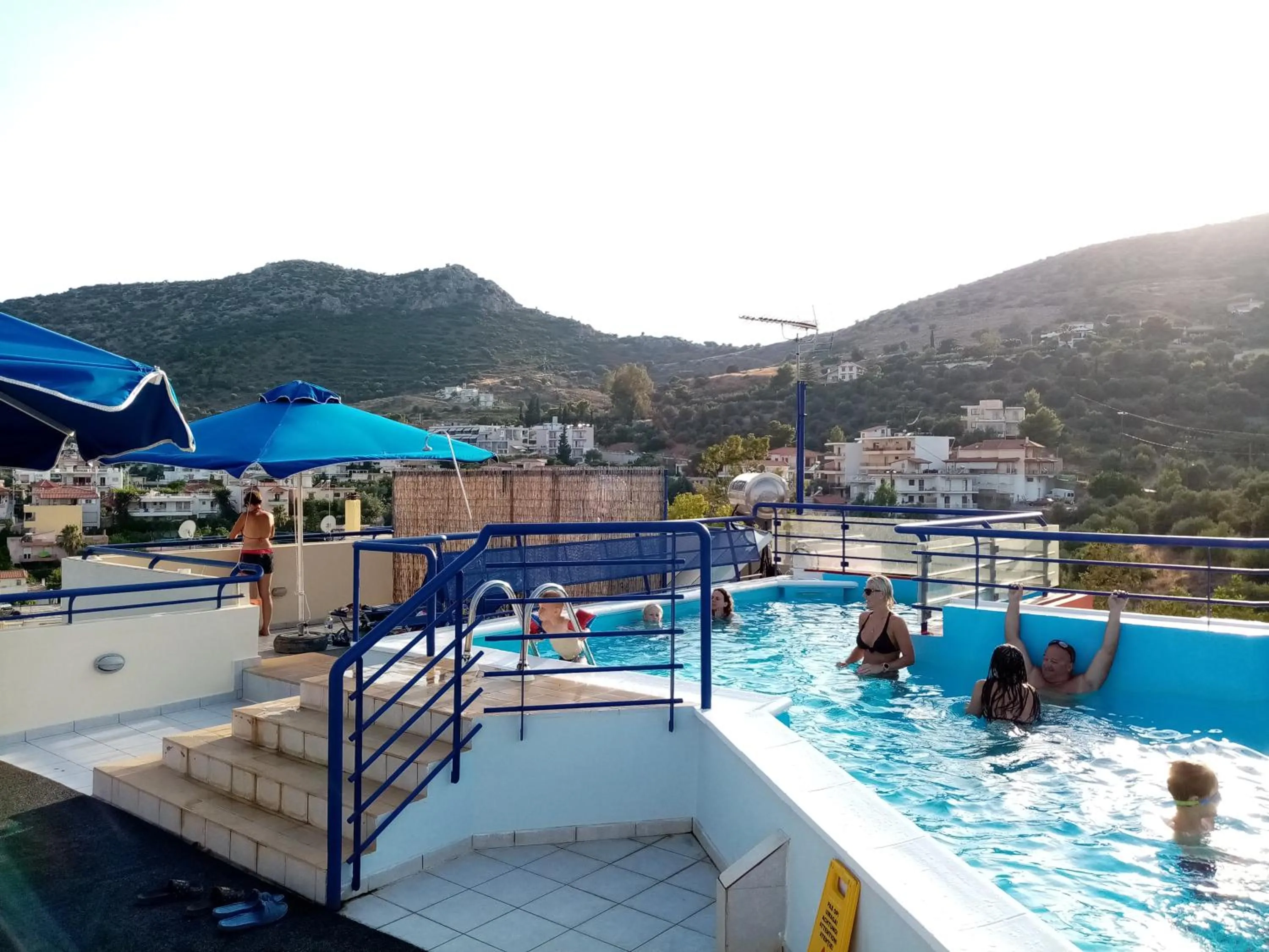 Pool view in Heliotopos Apartments
