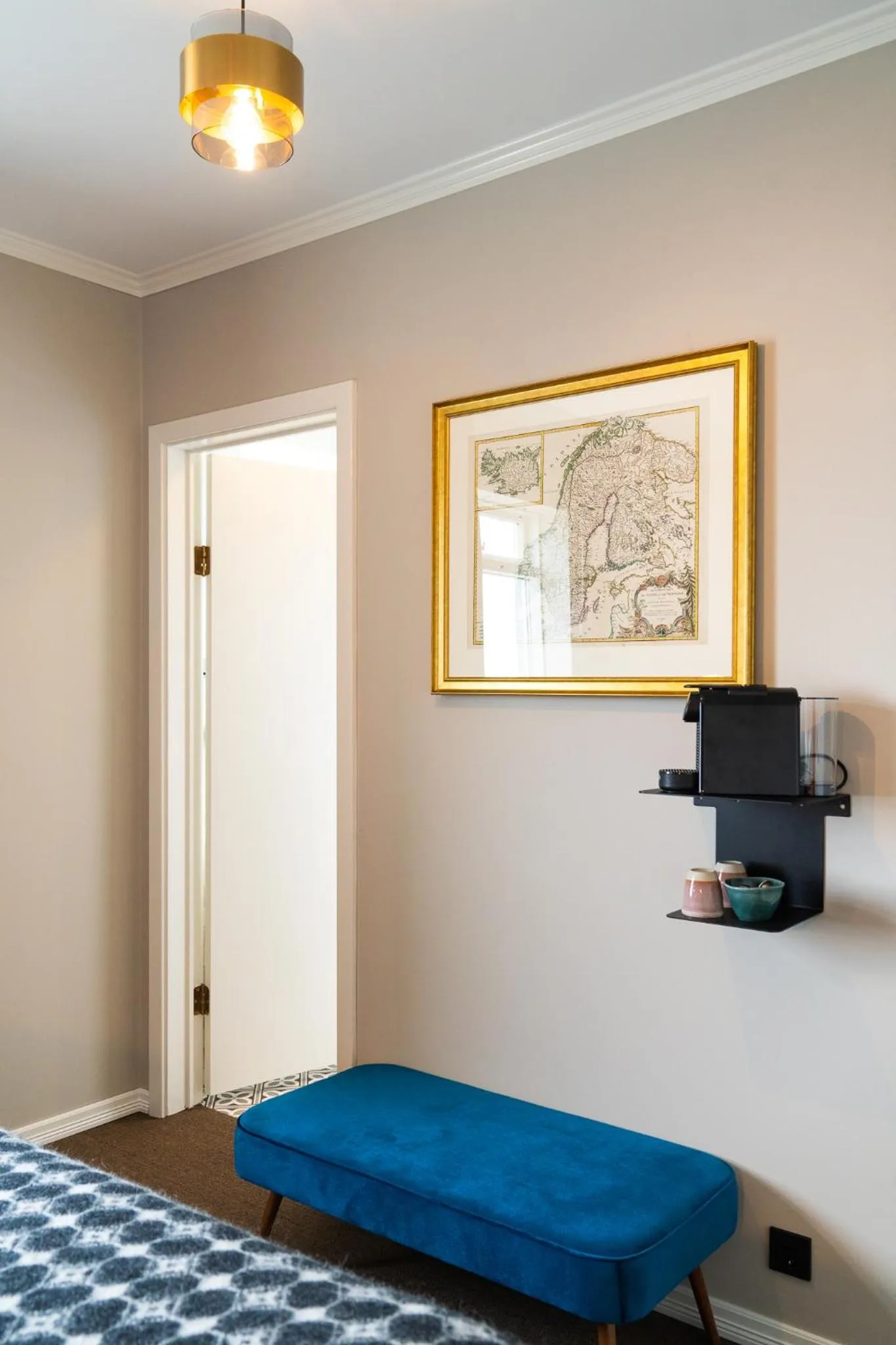 Decorative detail, Bed in Hótel Blönduós