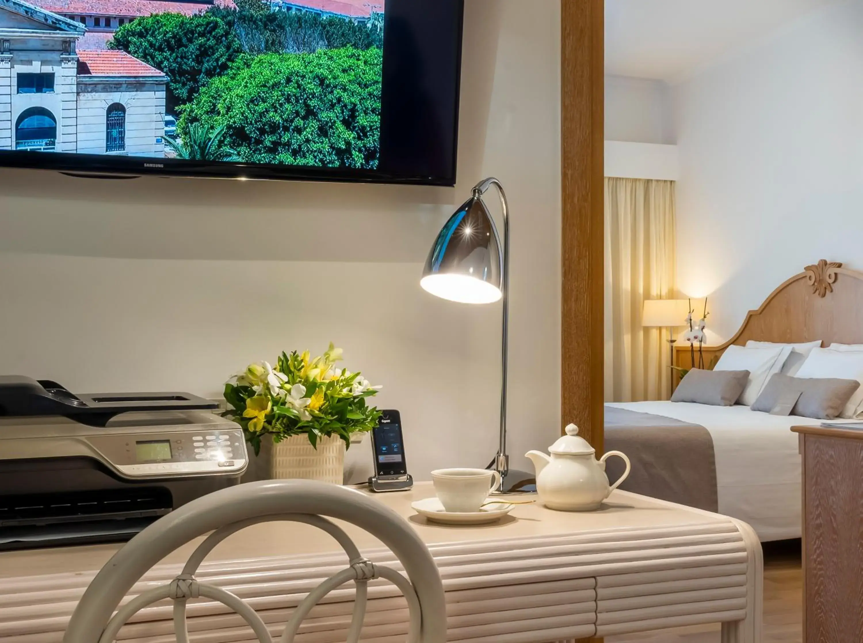 TV and multimedia, Bed in Kydon The Heart City Hotel TV and multimedia, Bed in Kydon The Heart City Hotel