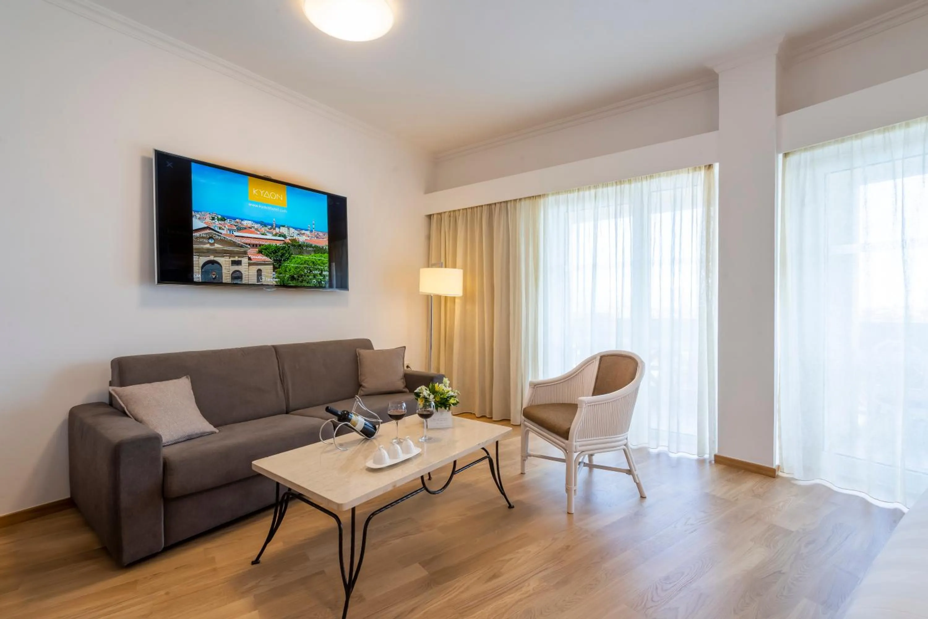 Seating area in Kydon The Heart City Hotel