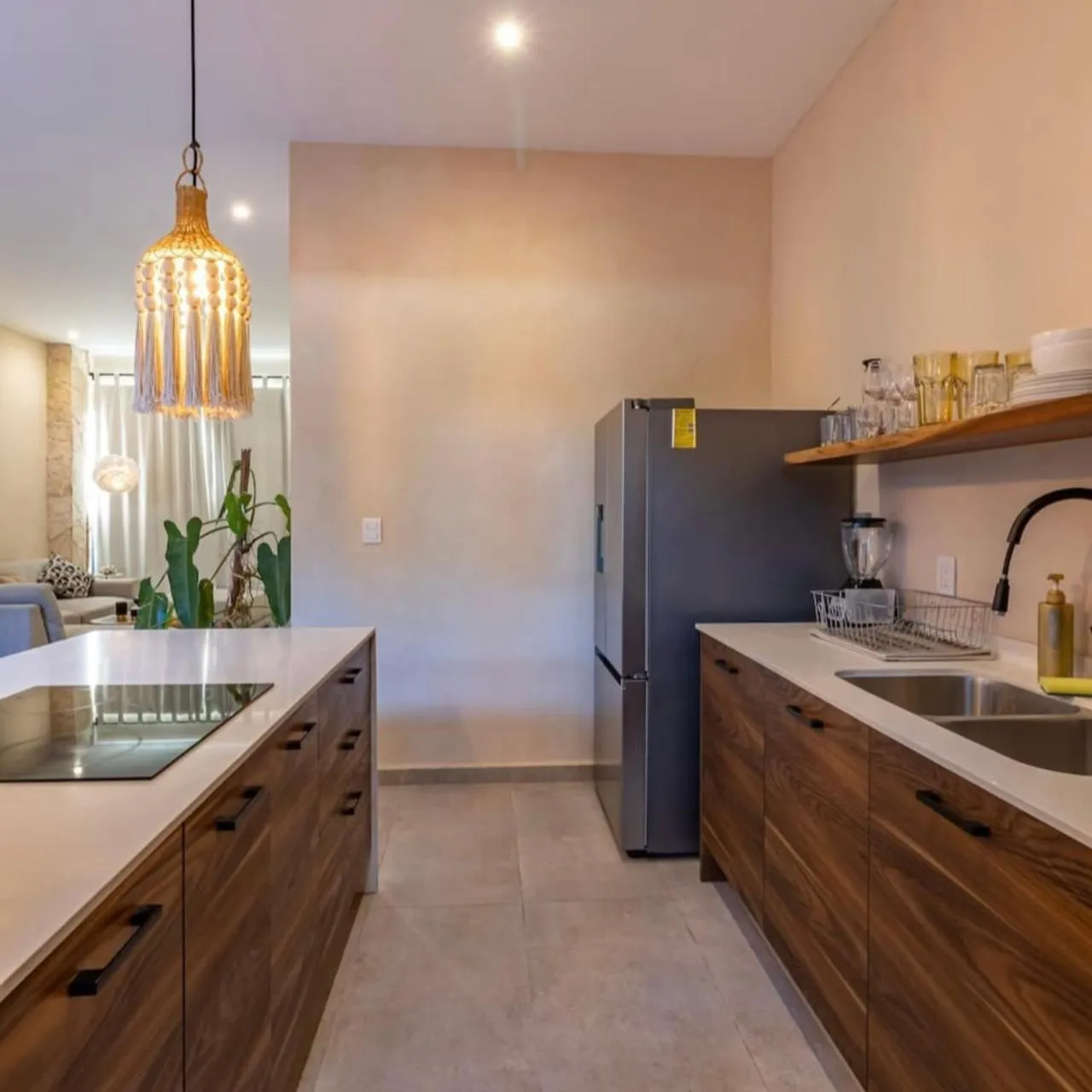 Kitchen or kitchenette in Apartamento Moderno en Tulum Quintana Roo México