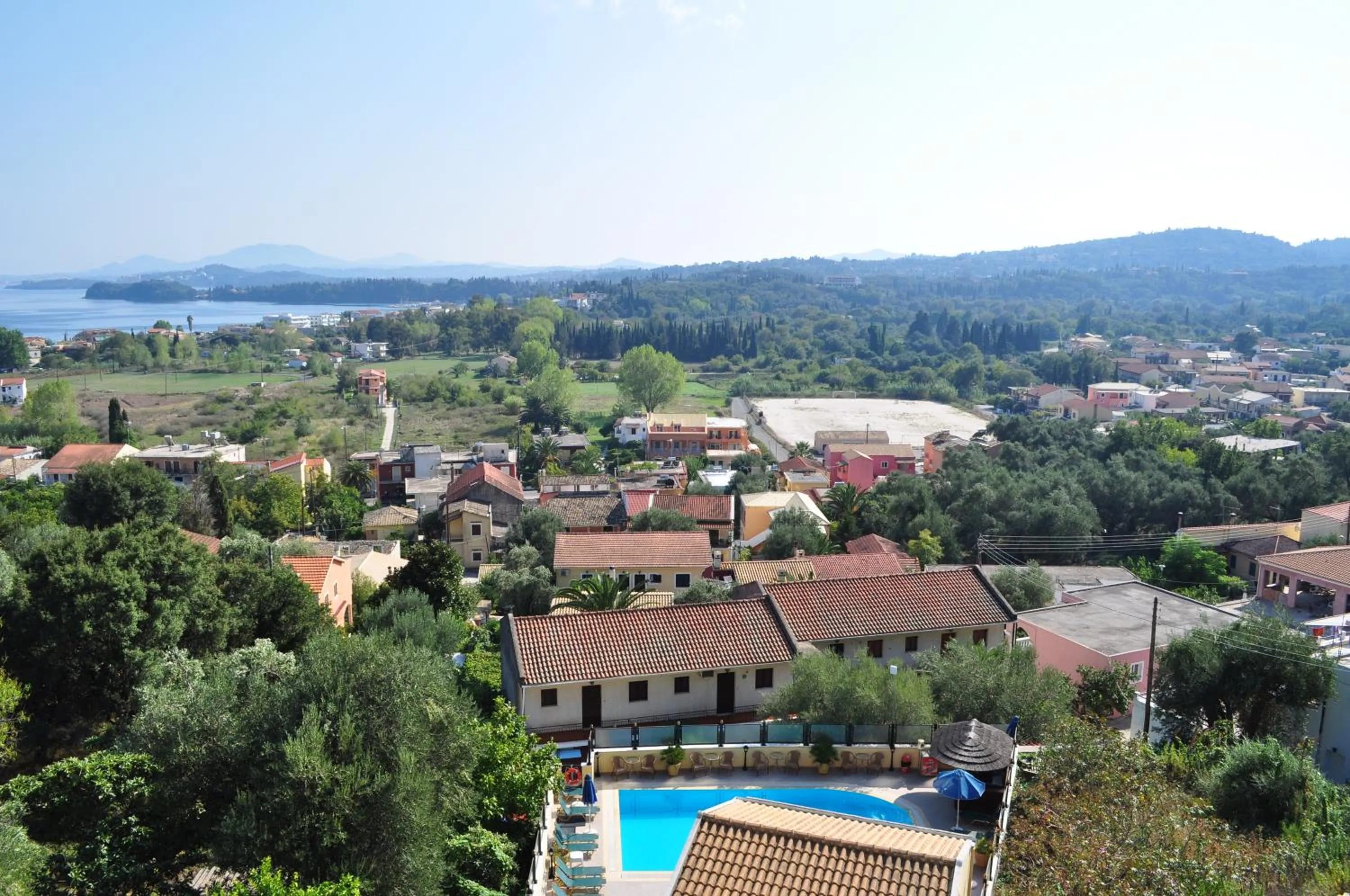 Pool view in Corfu Secret