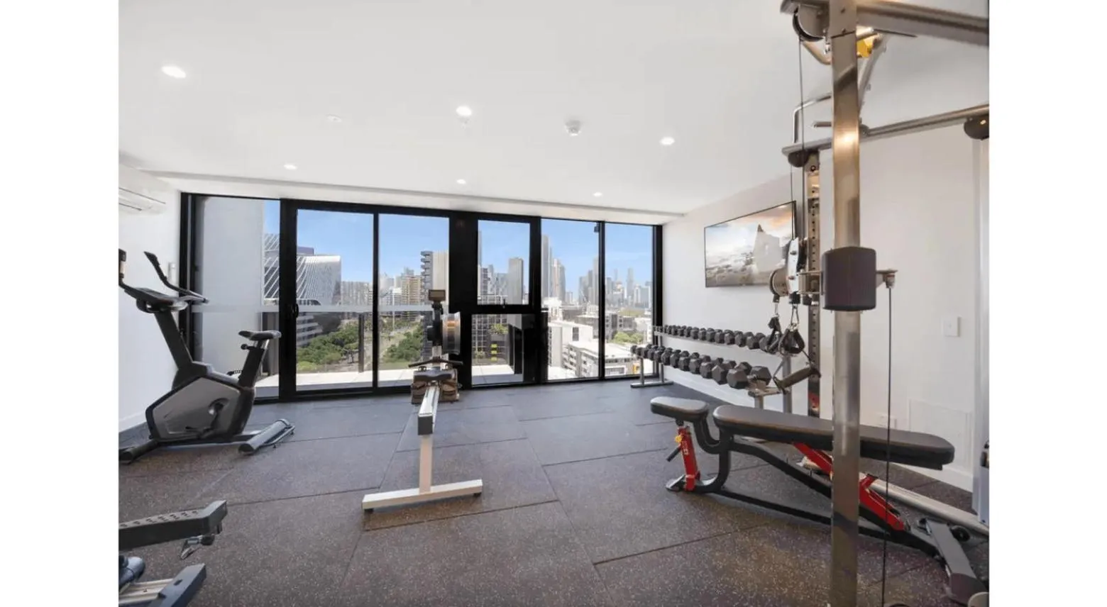 Fitness centre/facilities in Two Bedroom Apartment in North Melbourne