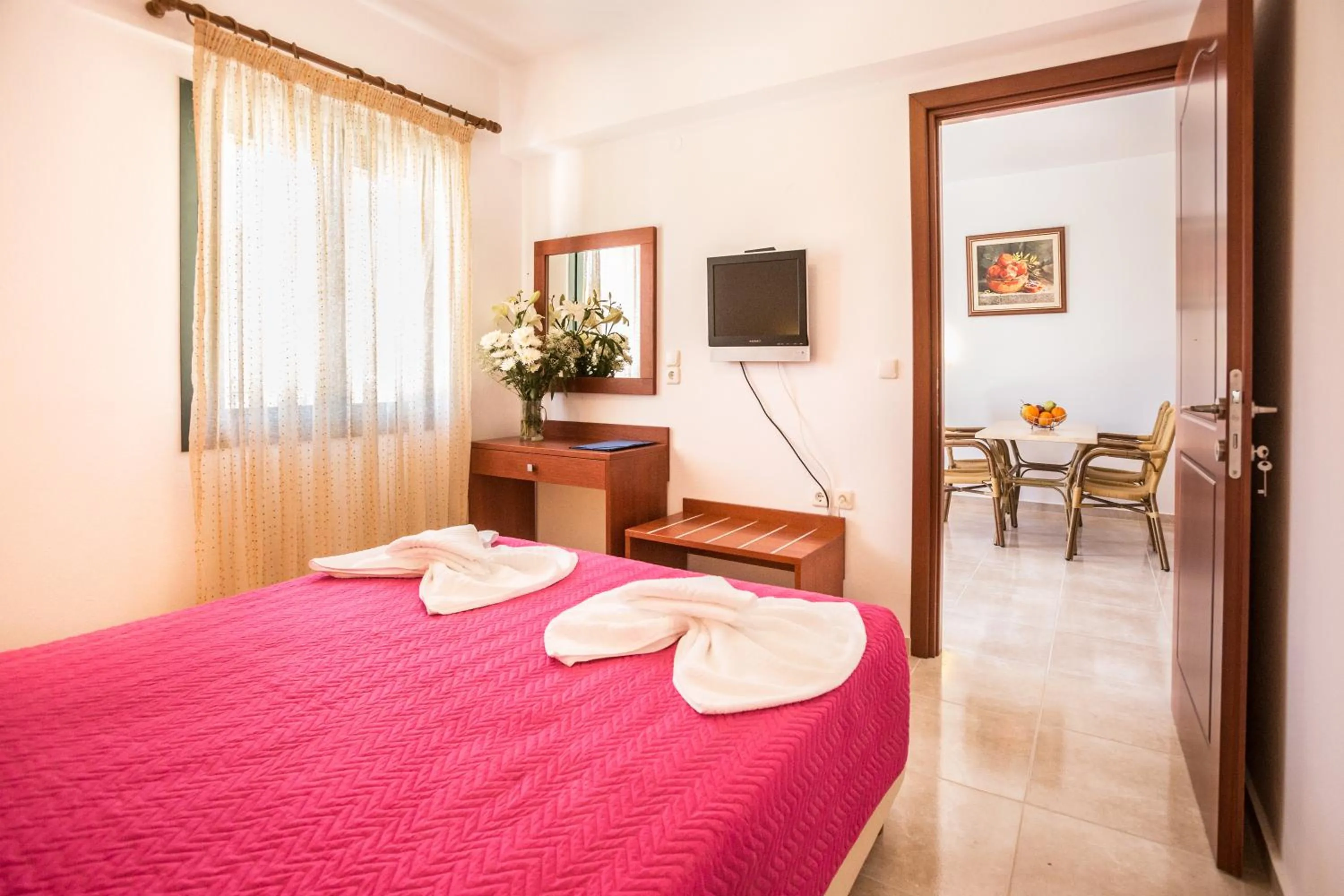 Bedroom, Bed in Mariamare apts