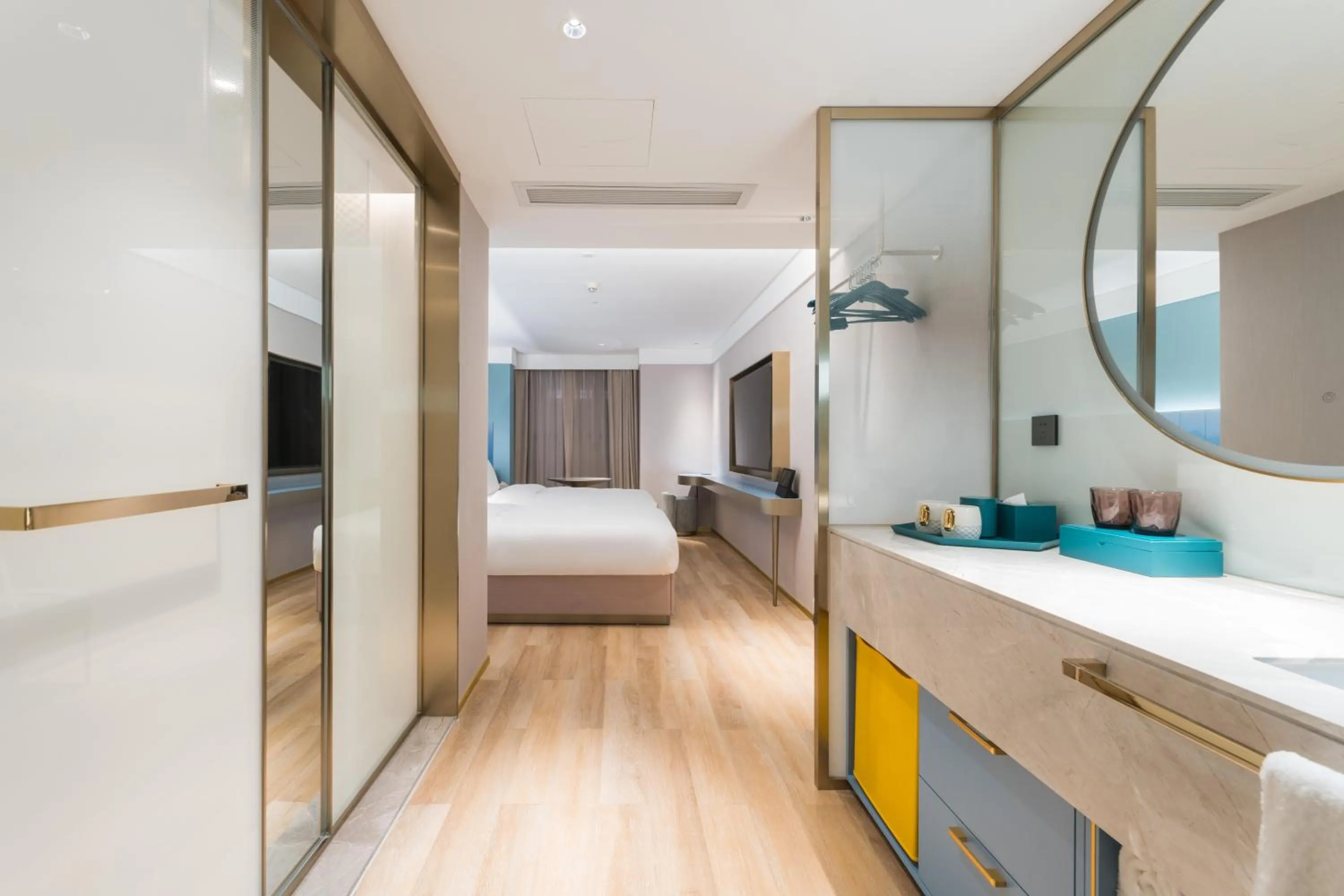 Bed in Manxin Hotel Guangzhou Baiyun Airport Branch