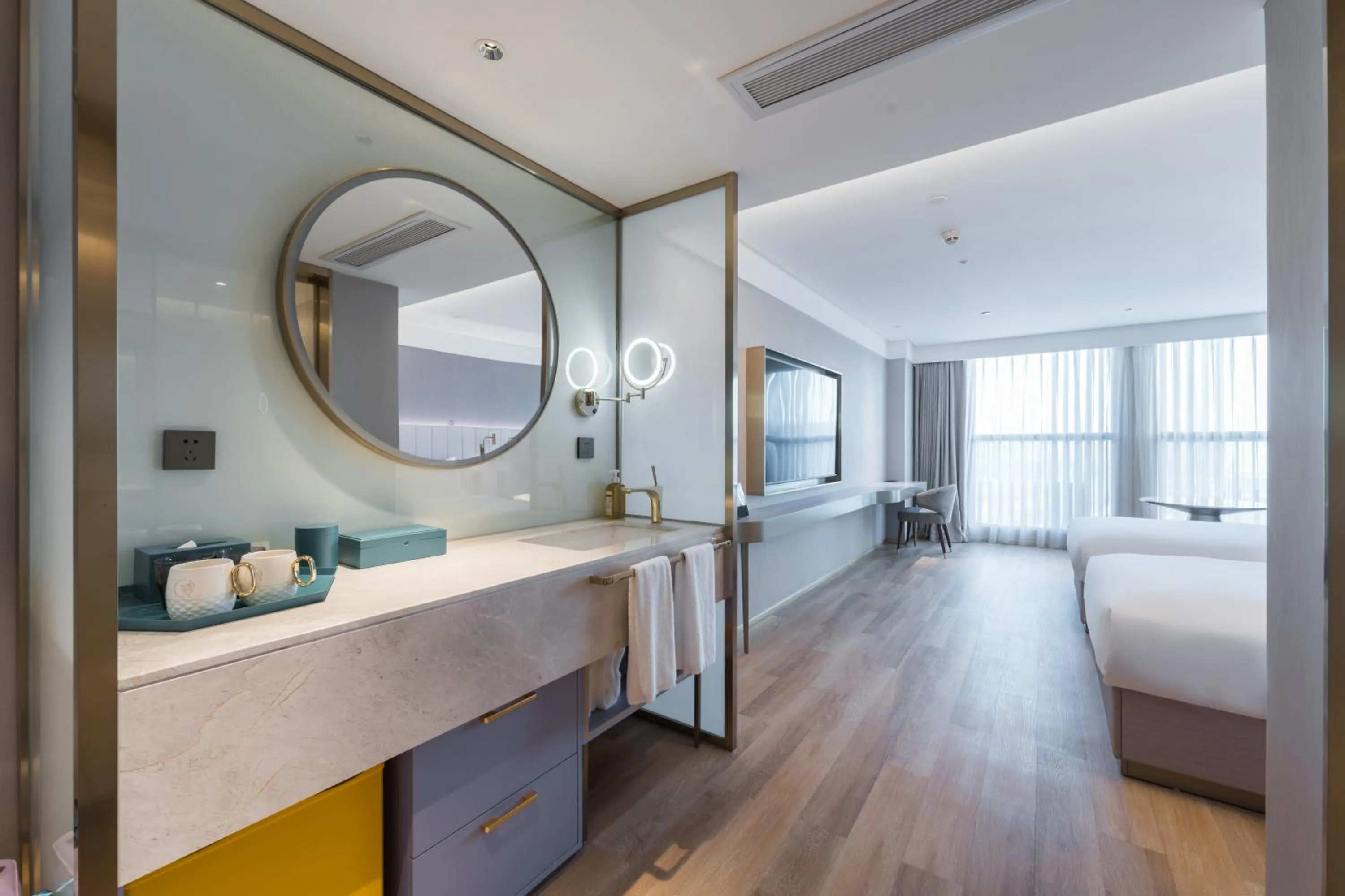 Bed in Manxin Hotel Guangzhou Baiyun Airport Branch