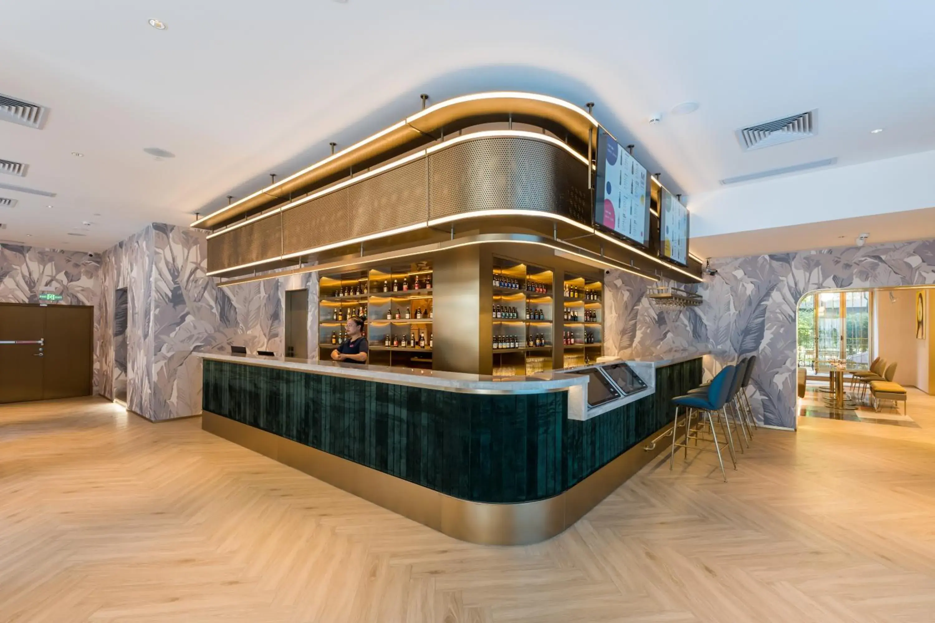 Lounge or bar in Manxin Hotel Guangzhou Baiyun Airport Branch Lounge or bar in Manxin Hotel Guangzhou Baiyun Airport Branch
