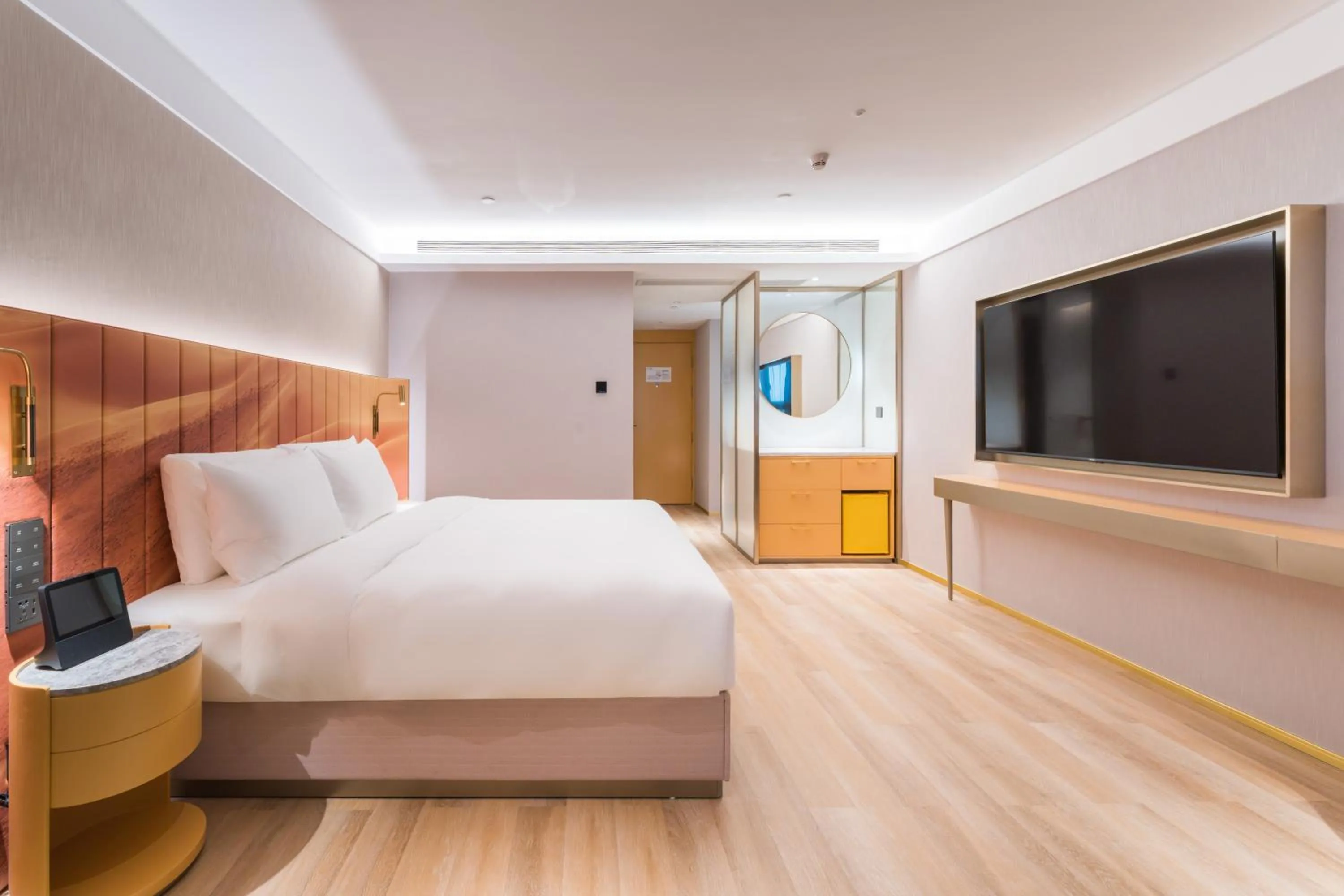 Bed in Manxin Hotel Guangzhou Baiyun Airport Branch