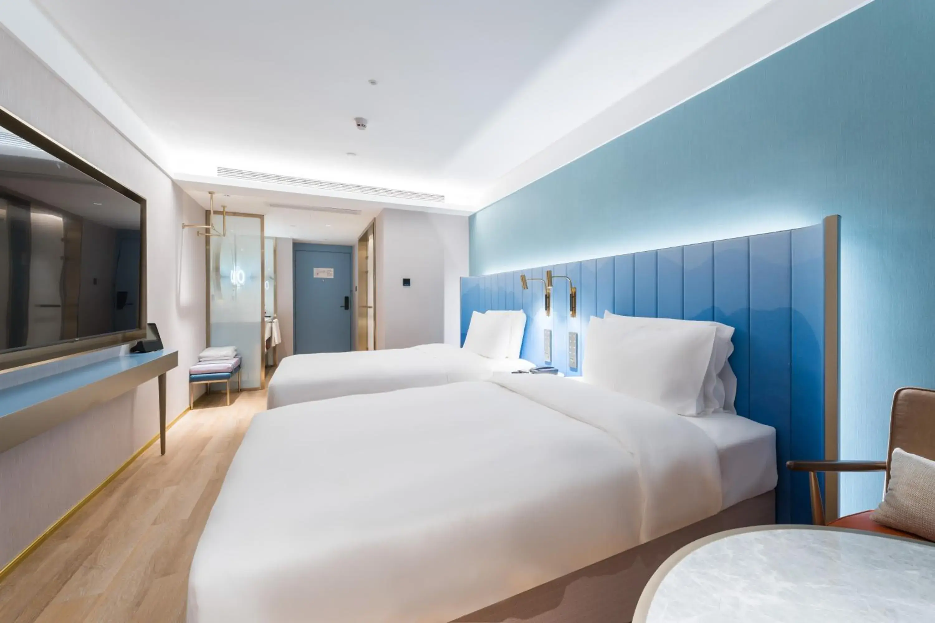 Xinyi Twin Room in Manxin Hotel Guangzhou Baiyun Airport Branch Xinyi Twin Room in Manxin Hotel Guangzhou Baiyun Airport Branch