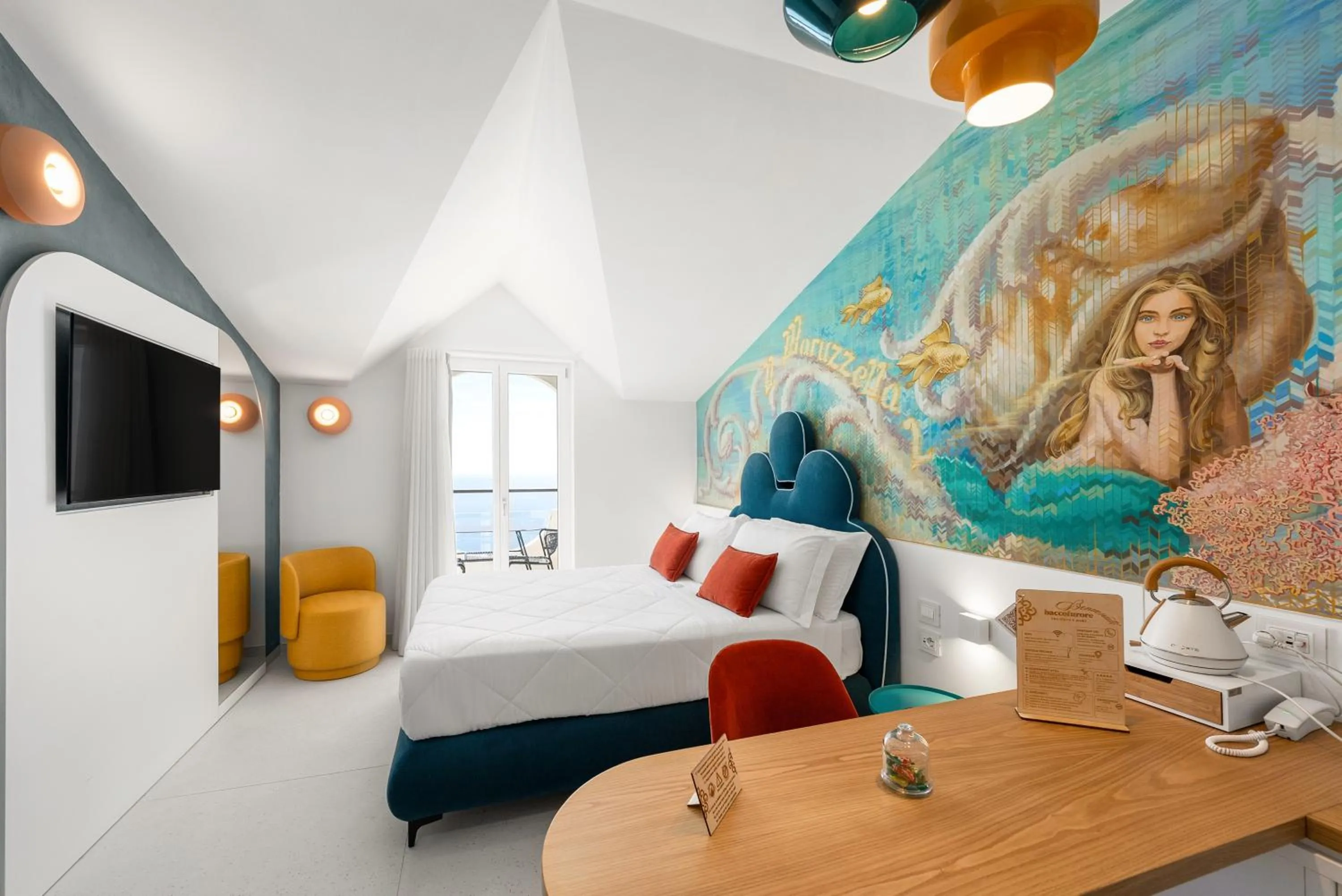 Bed in Albergo Dipinto BaccoFurore