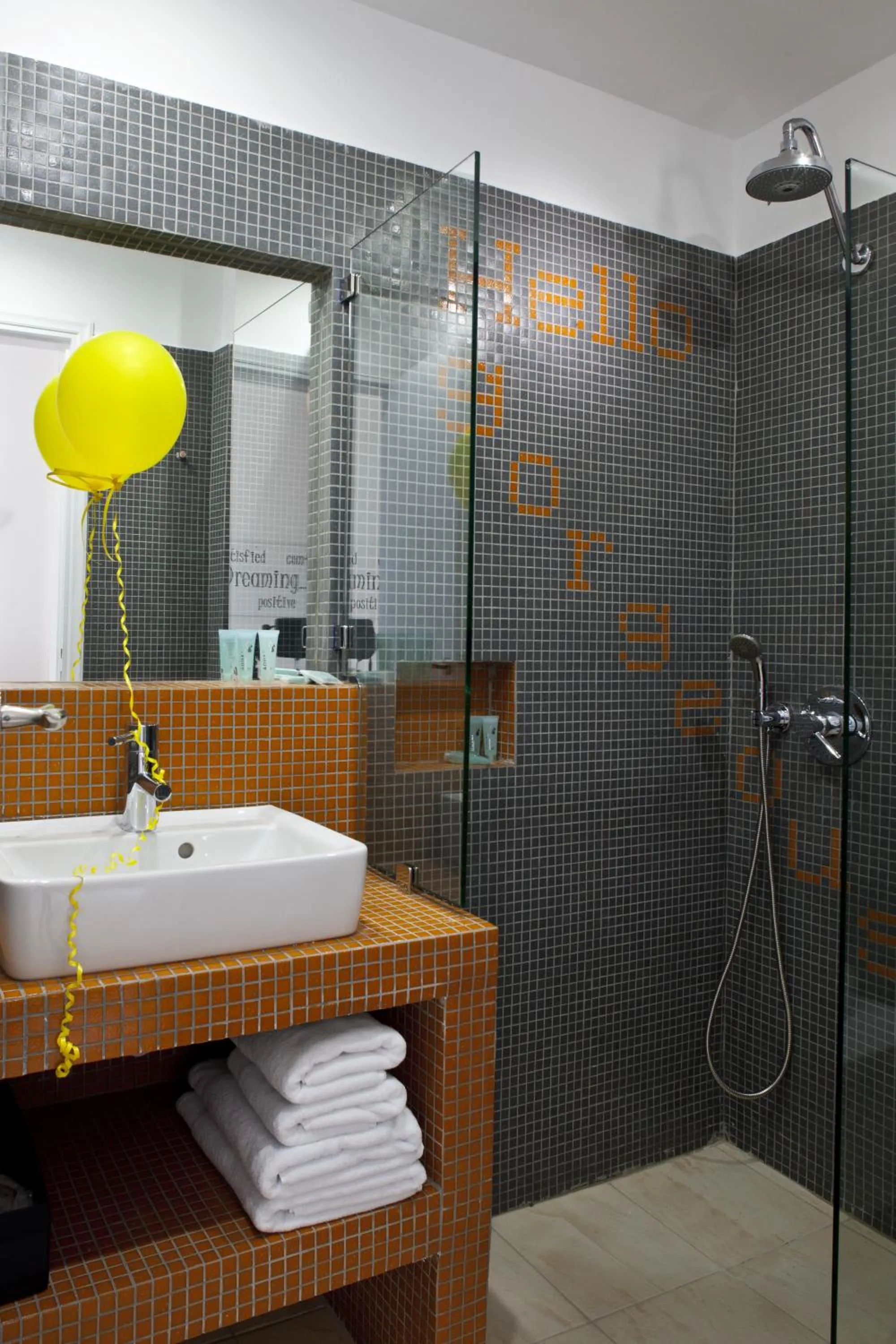 Bathroom in Acqua Vatos Santorini Hotel