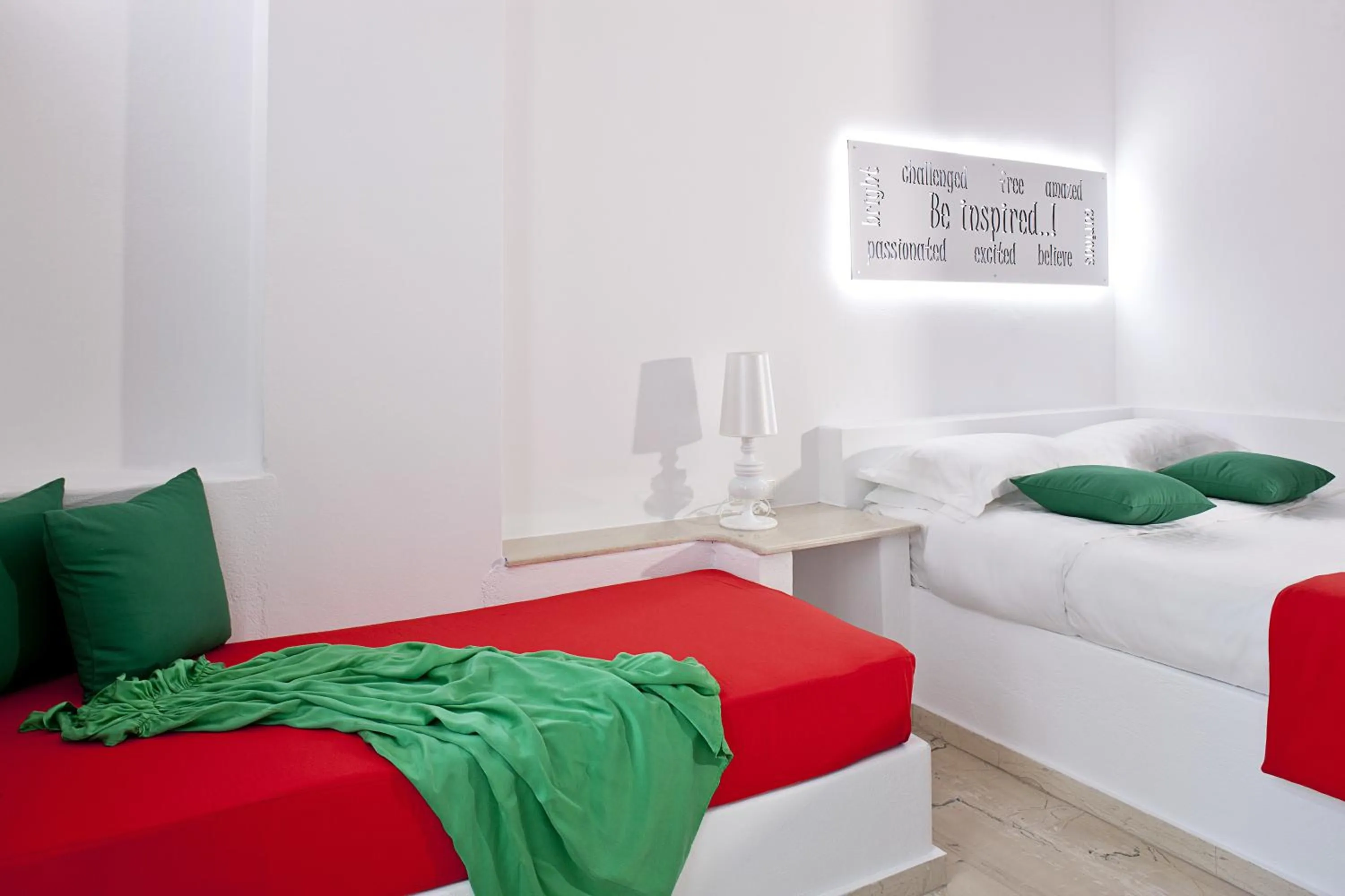 Bedroom, Bed in Acqua Vatos Santorini Hotel