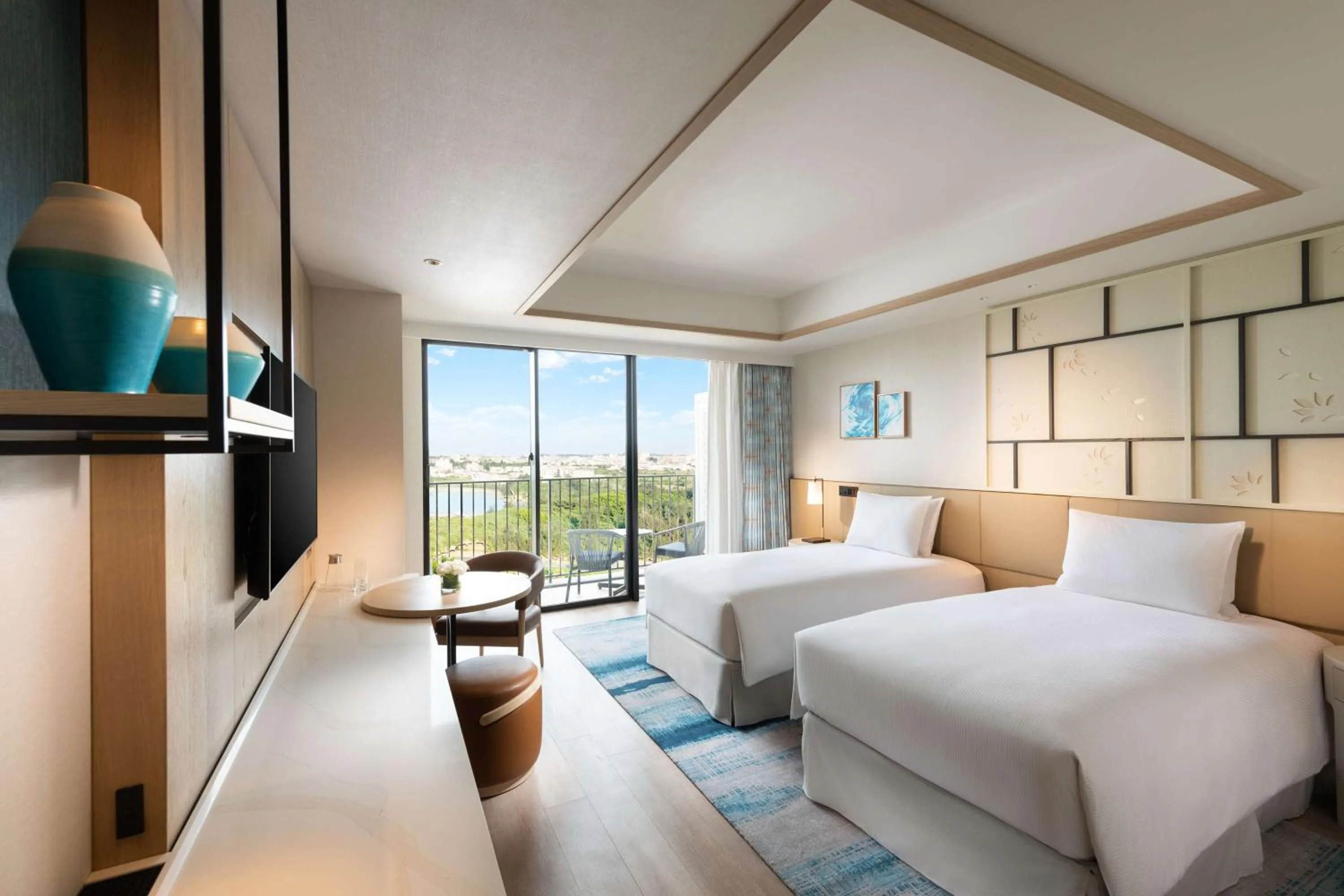 Bed in Hilton Okinawa Miyako Island Resort