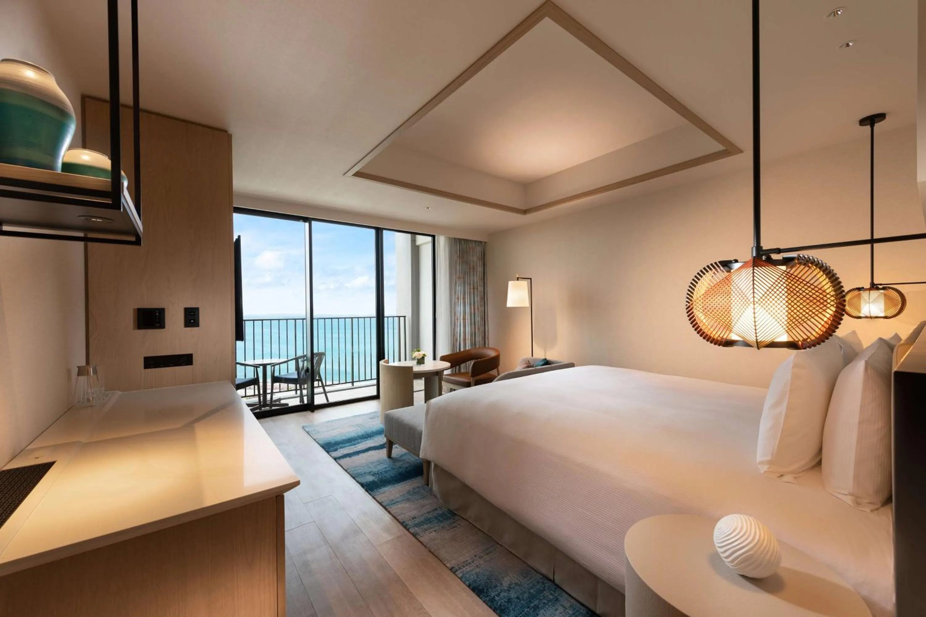 Bed in Hilton Okinawa Miyako Island Resort
