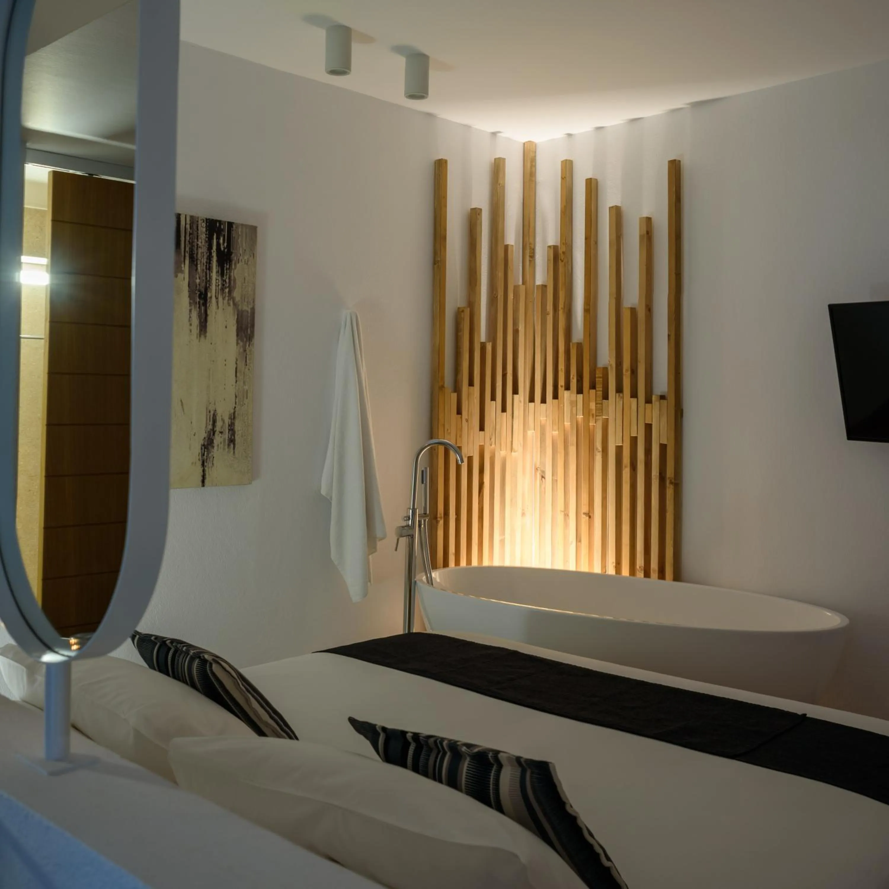 Bed in Muses Cycladic Suites