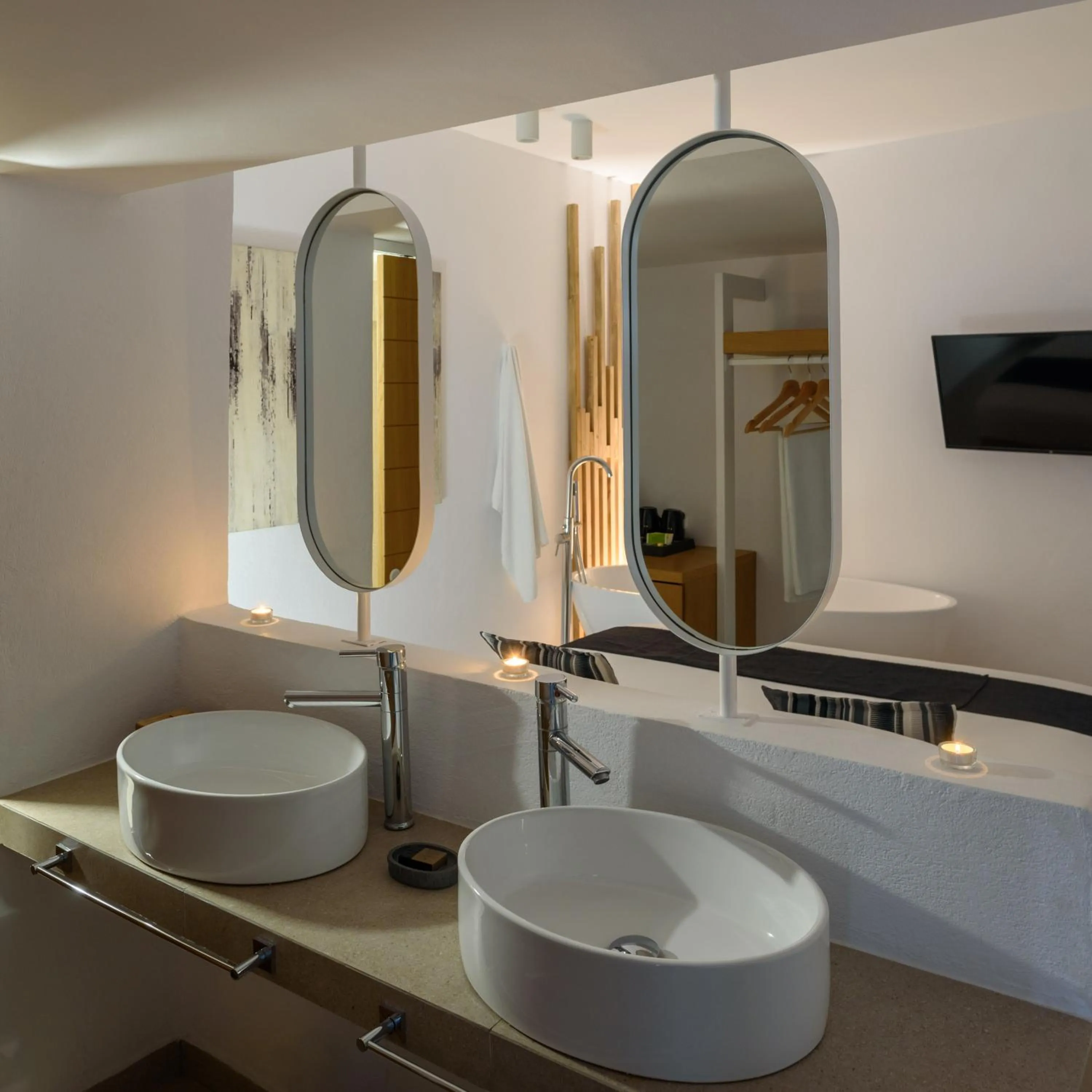 Bathroom in Muses Cycladic Suites