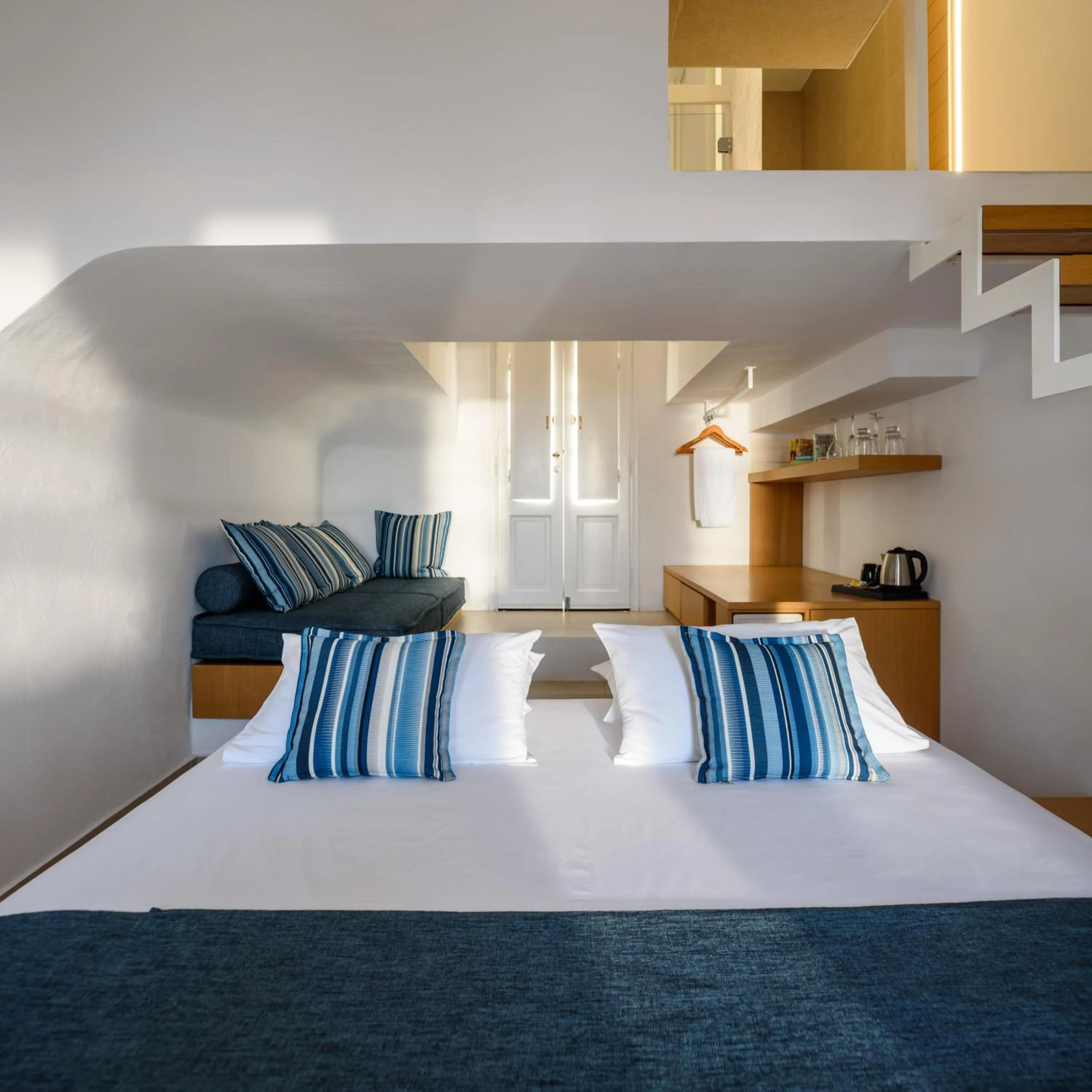 Bed in Muses Cycladic Suites