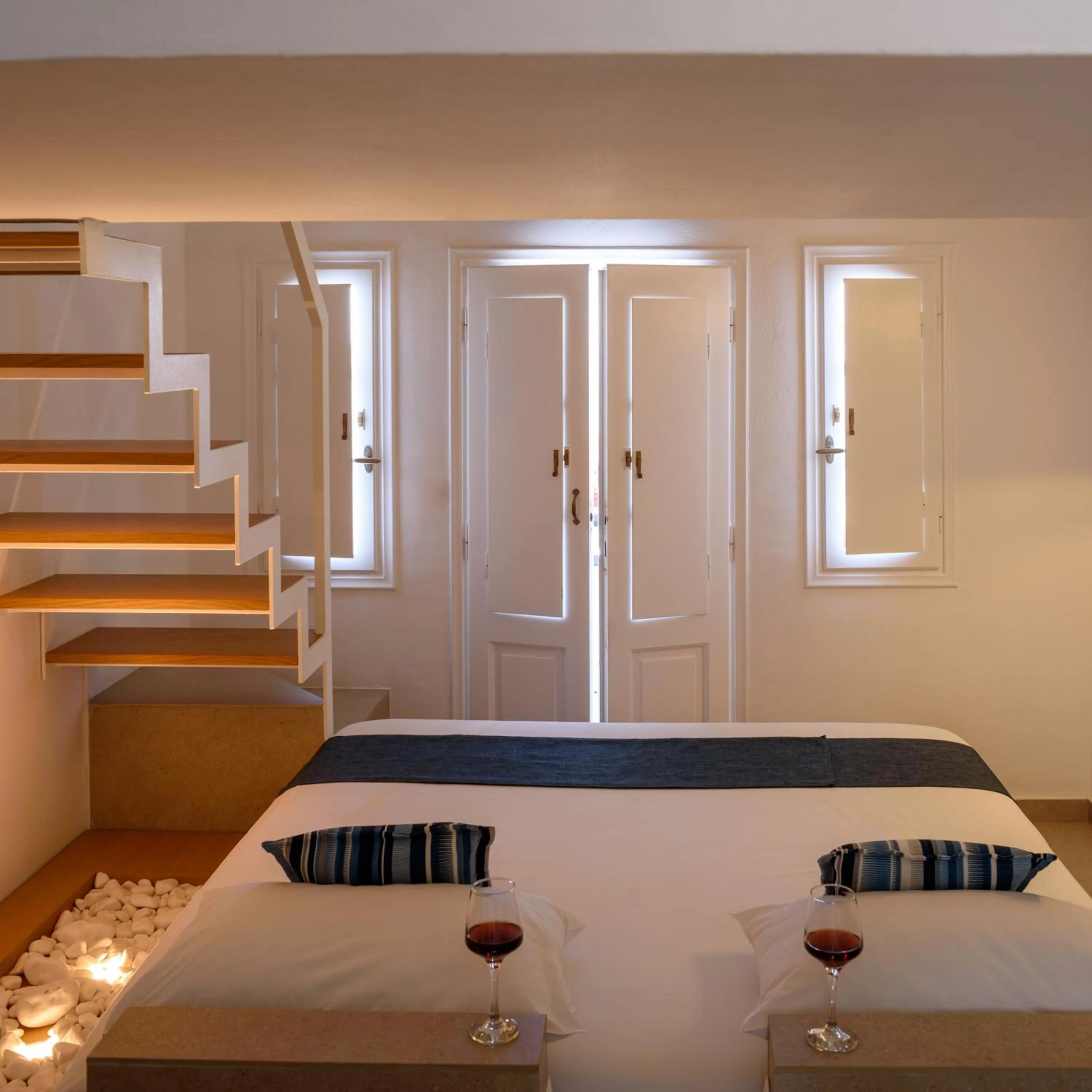 Bed in Muses Cycladic Suites