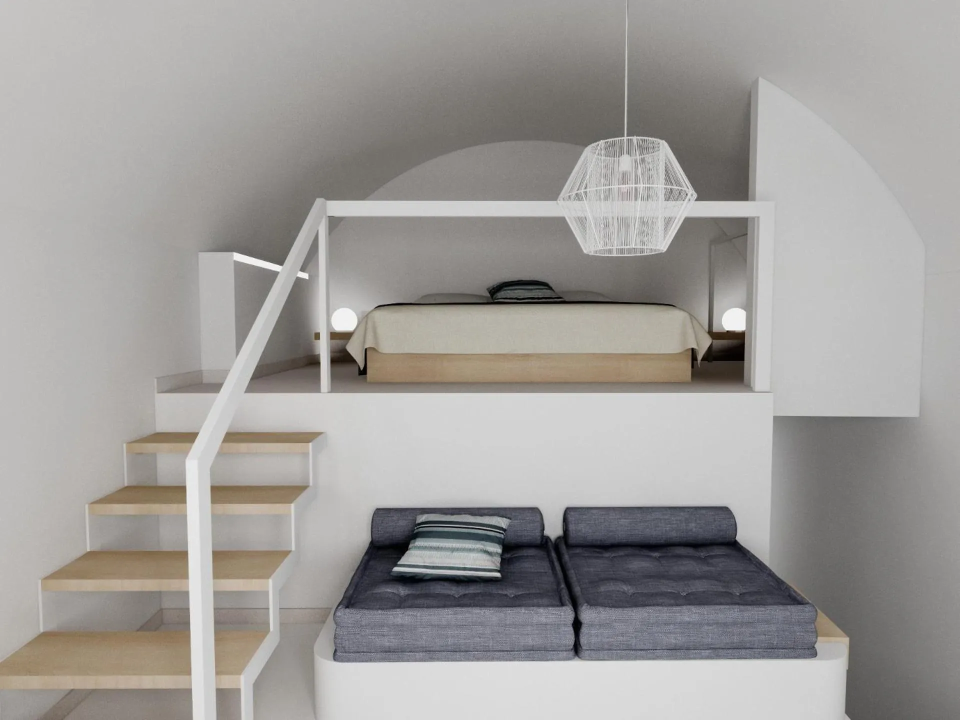 Bed in Muses Cycladic Suites