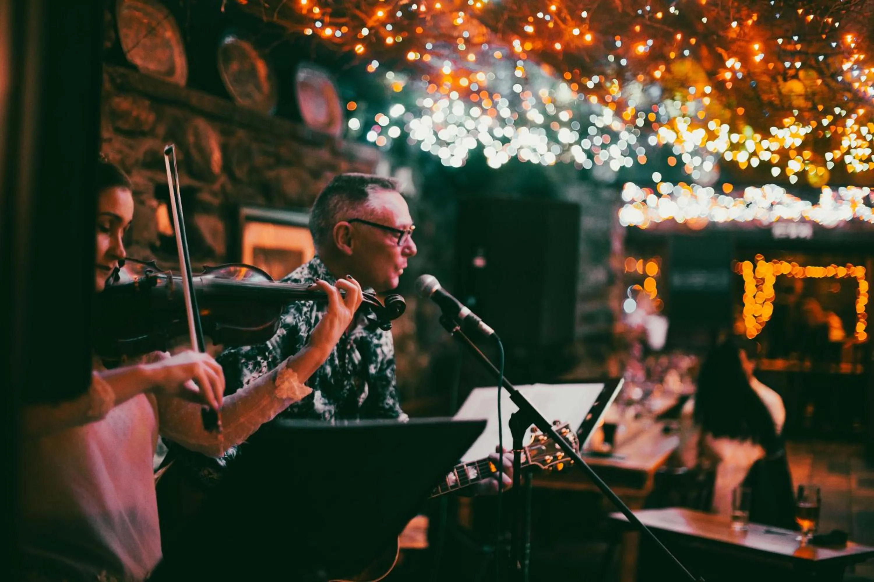 Evening entertainment in The George Hotel