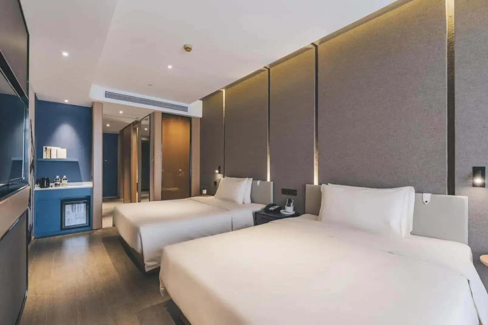 Bedroom, Bed in Atour Hotel Jiading Jiangqiao Jiayi Road Subway Station Bedroom, Bed in Atour Hotel Jiading Jiangqiao Jiayi Road Subway Station