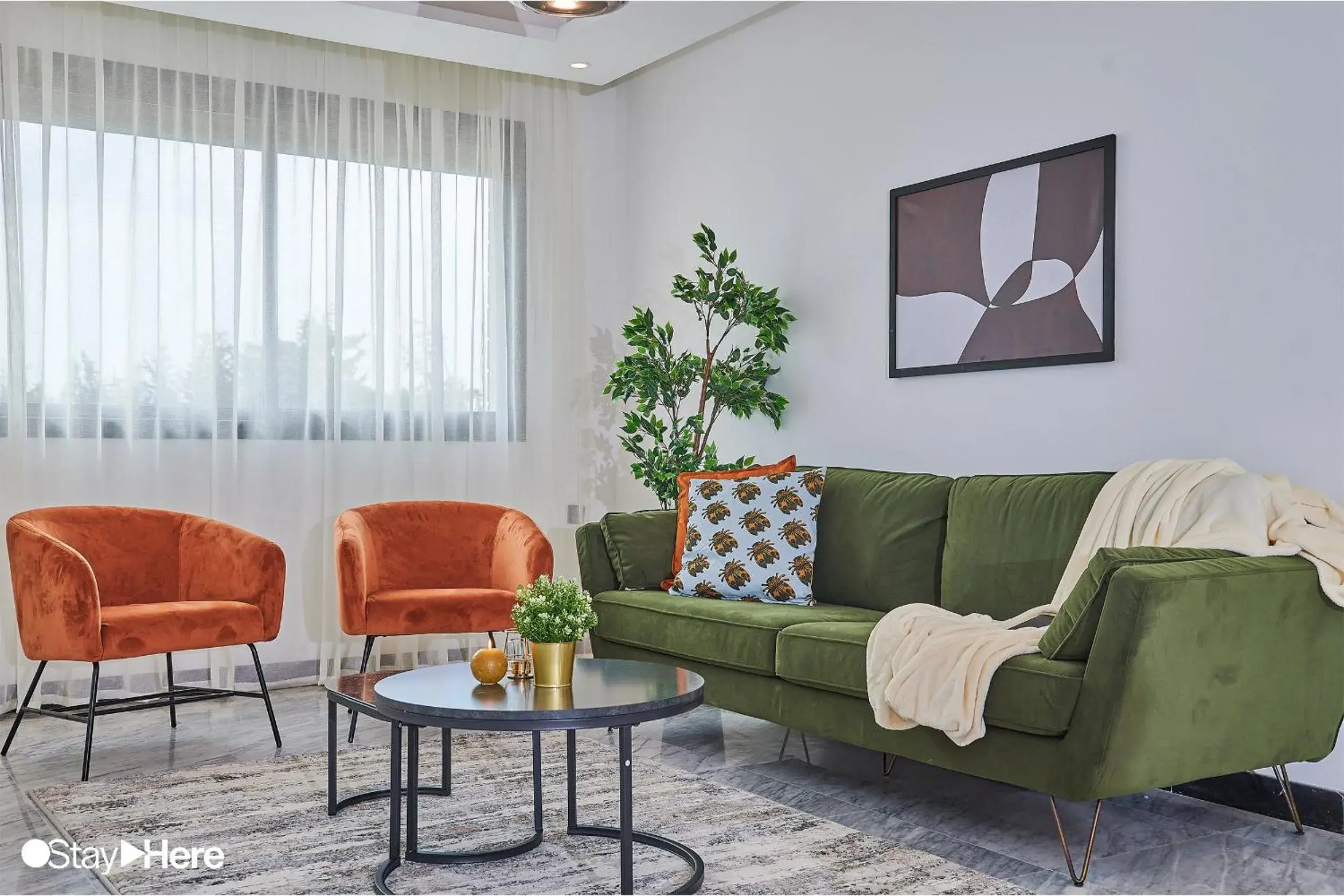 Living room in Stayhere Rabat - Hay Riad - Sophisticated Residence Living room in Stayhere Rabat - Hay Riad - Sophisticated Residence