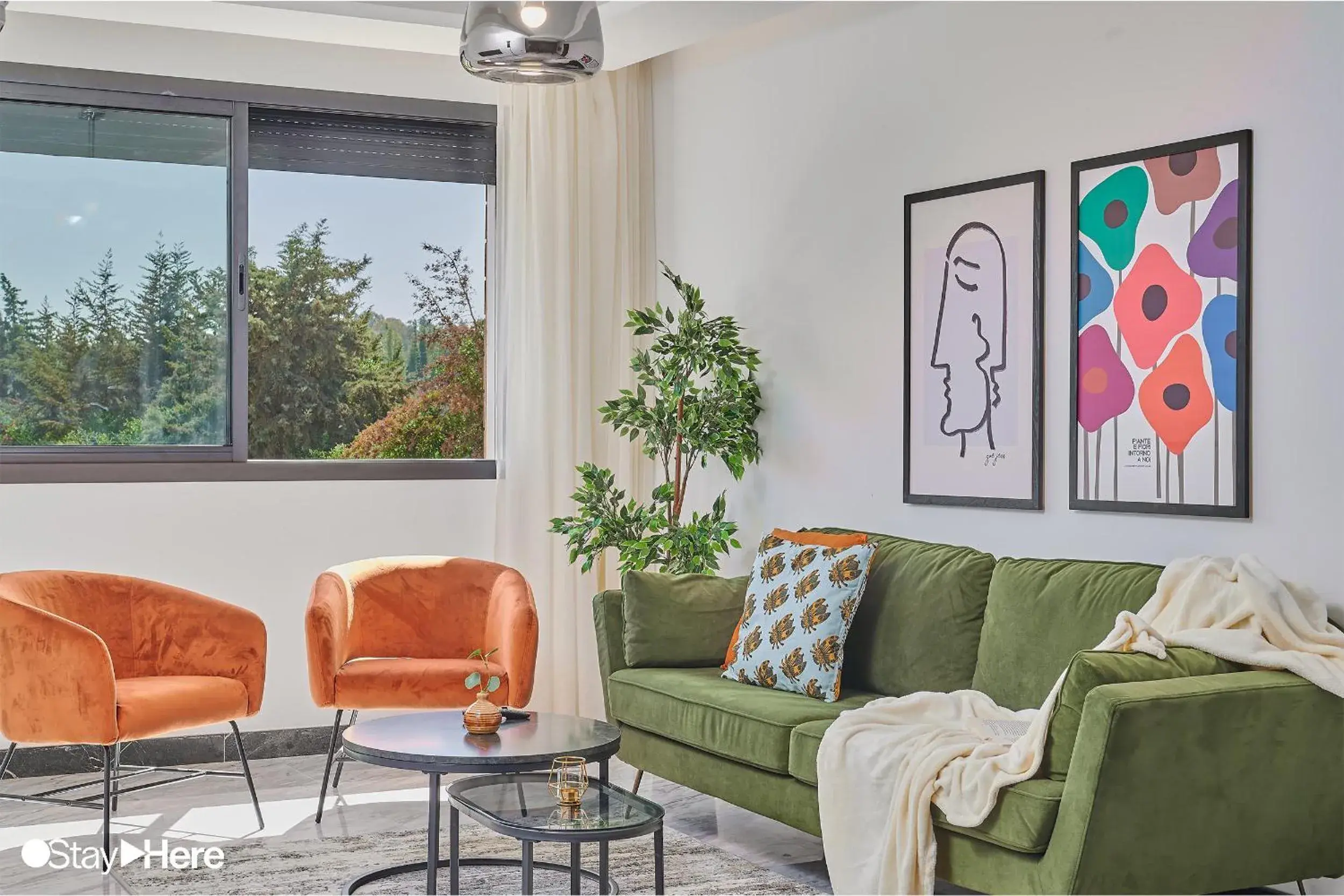 Living room in Stayhere Rabat - Hay Riad - Sophisticated Residence Living room in Stayhere Rabat - Hay Riad - Sophisticated Residence