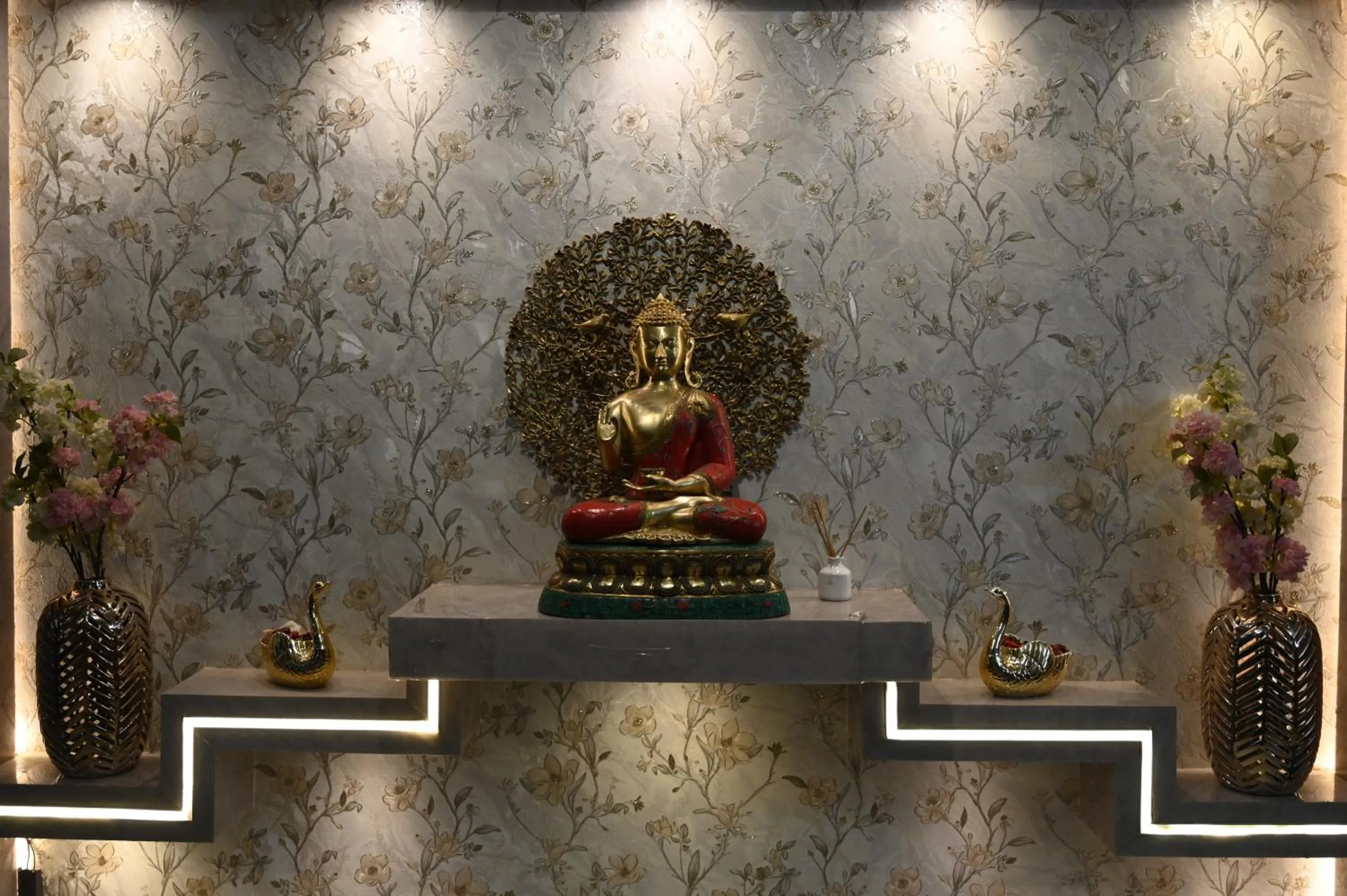 Lobby or reception in Hotel Buddha International