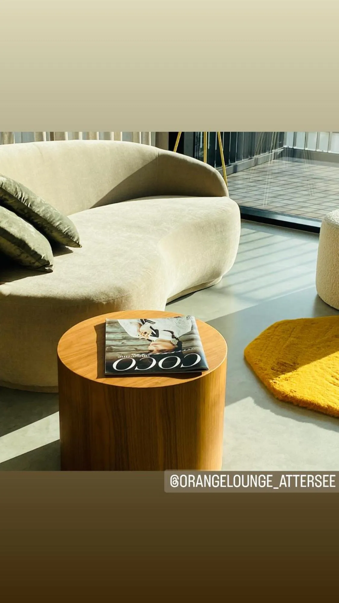 Living room in ORANGE LOUNGE Attersee