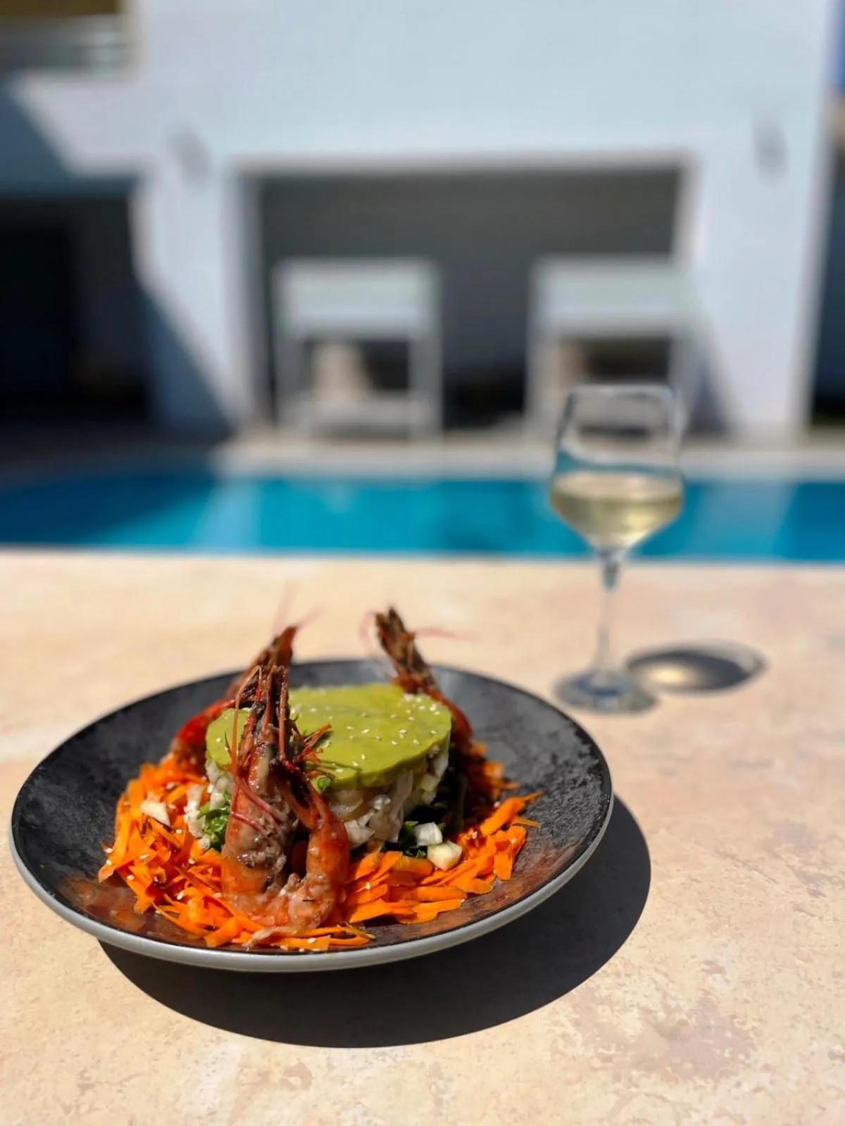 Pool view in Faedra Beach