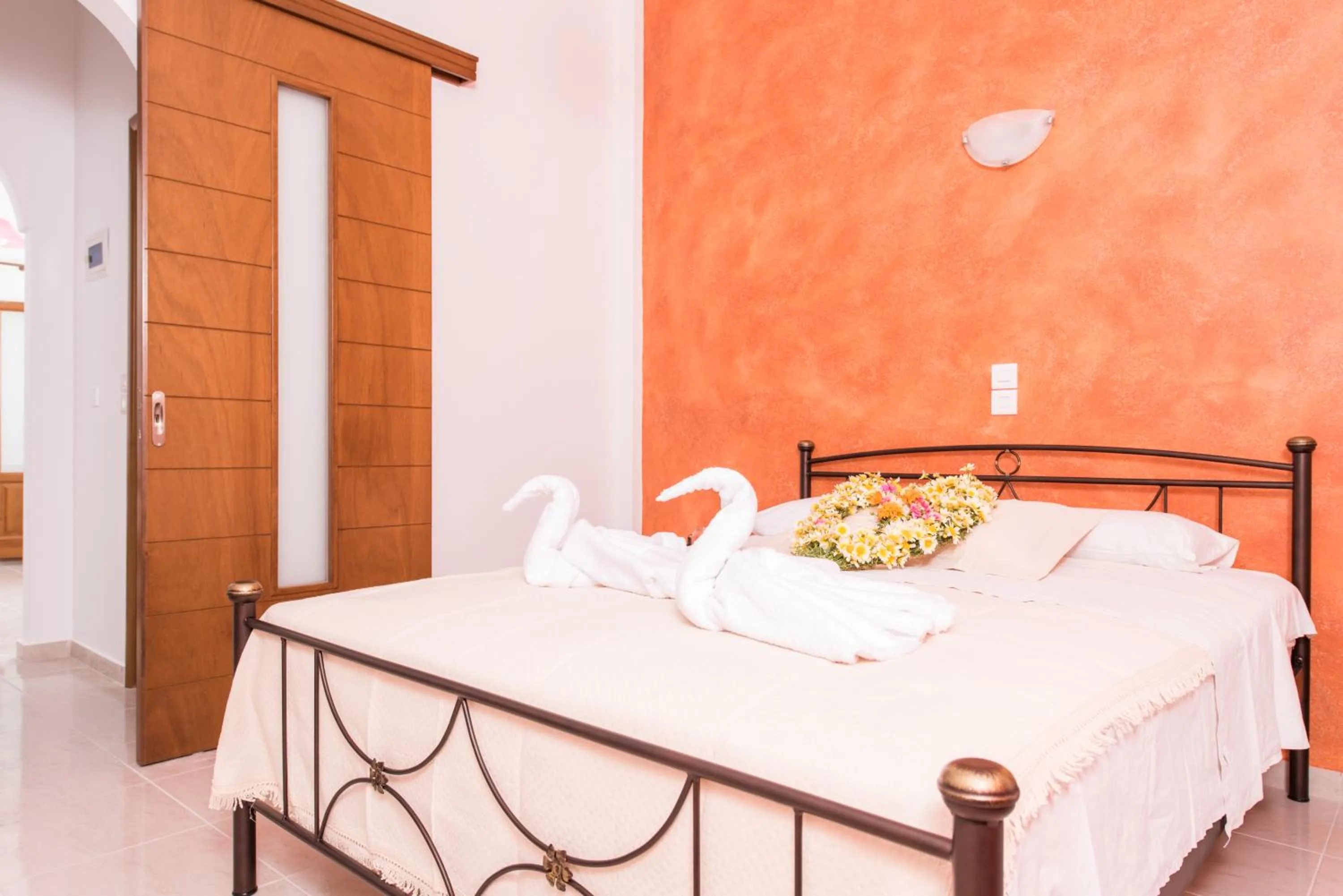 Bedroom, Bed in Villa Voula