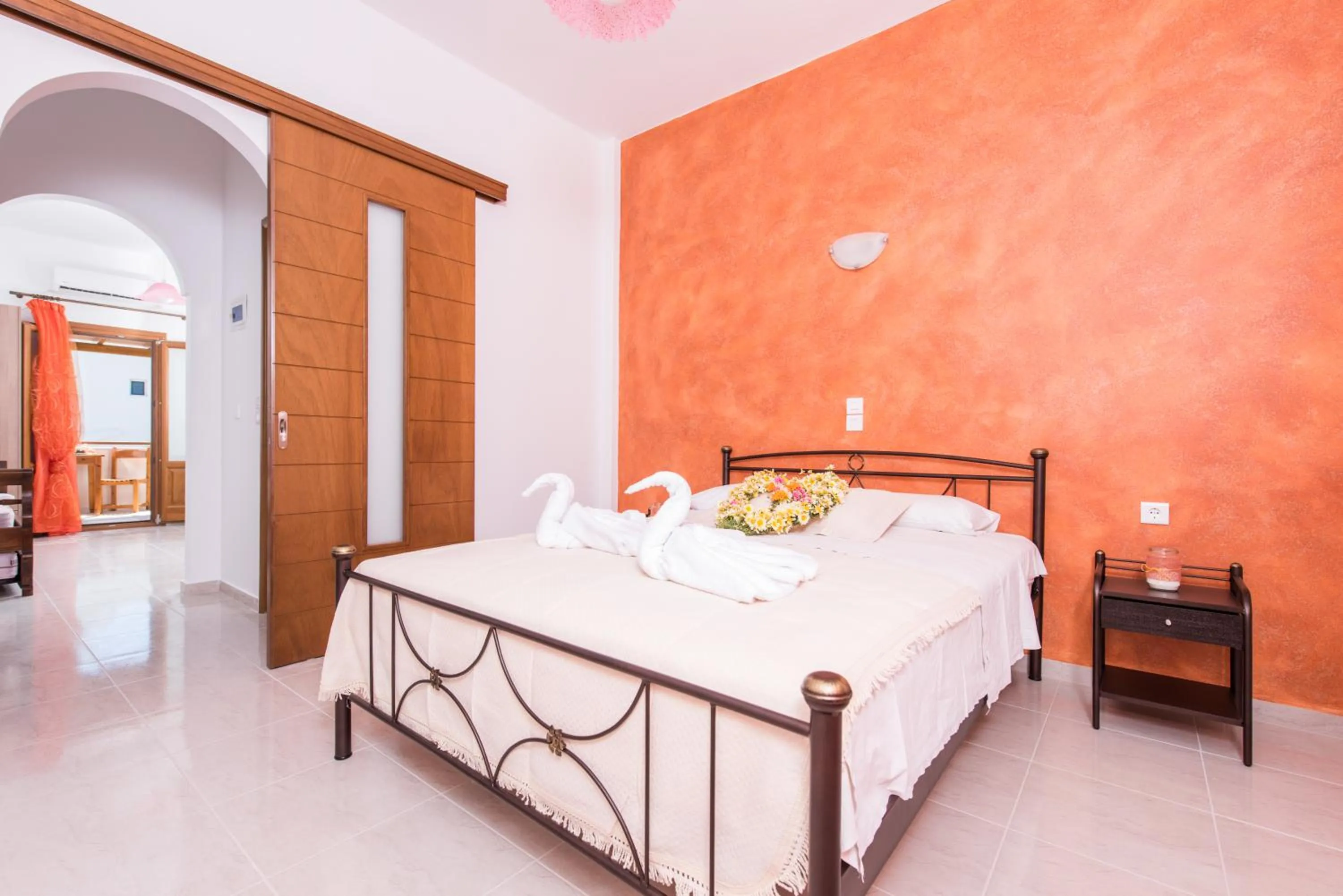 Bedroom, Bed in Villa Voula