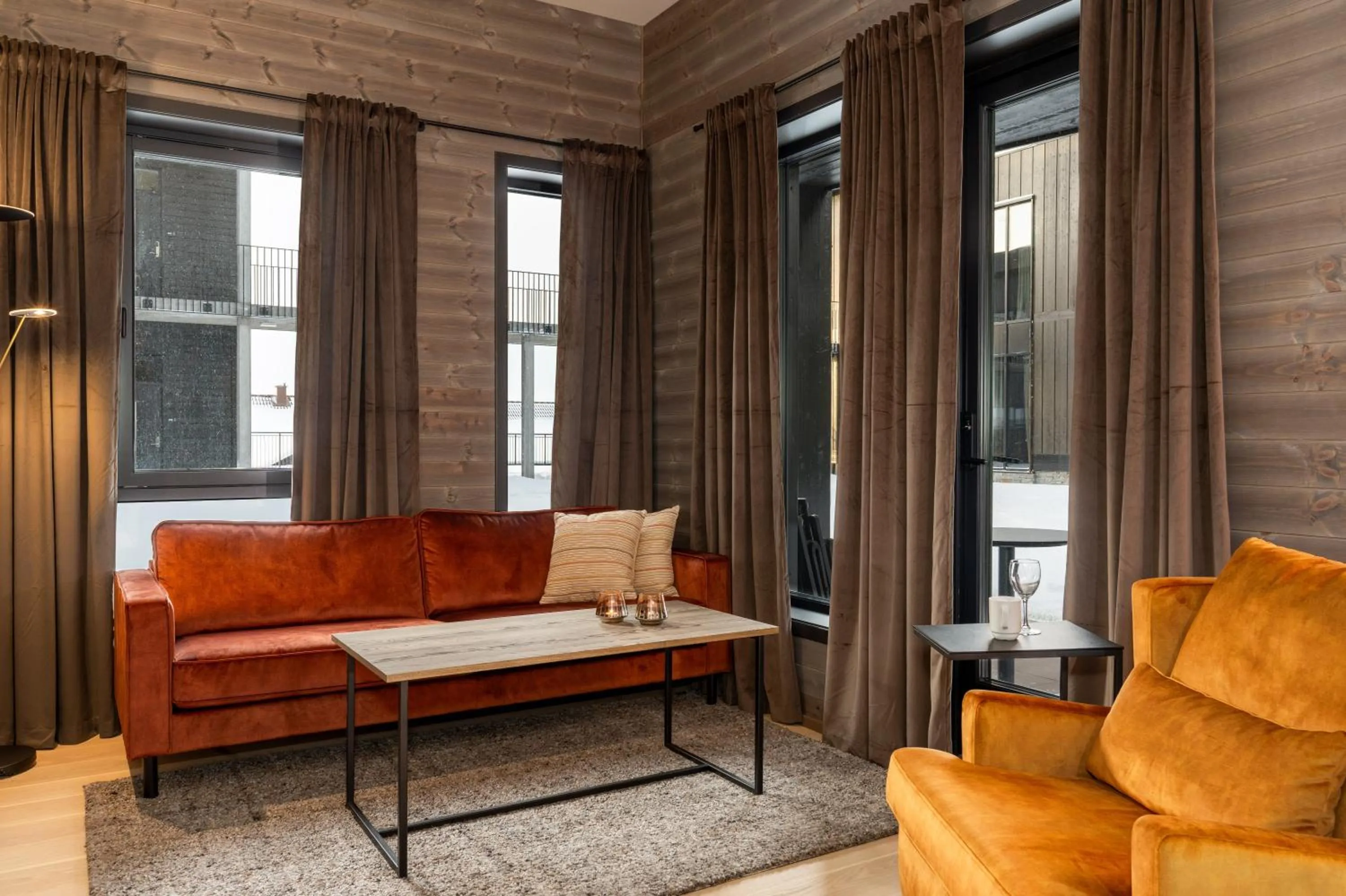 Living room in Riddergaarden Leiligheter