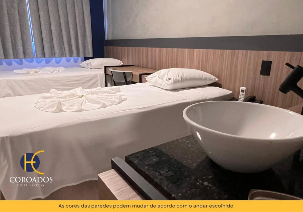 Bed in Hotel Coroados Foz Express