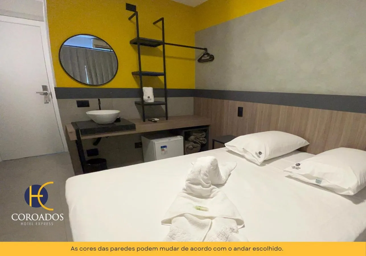 Bed in Hotel Coroados Foz Express