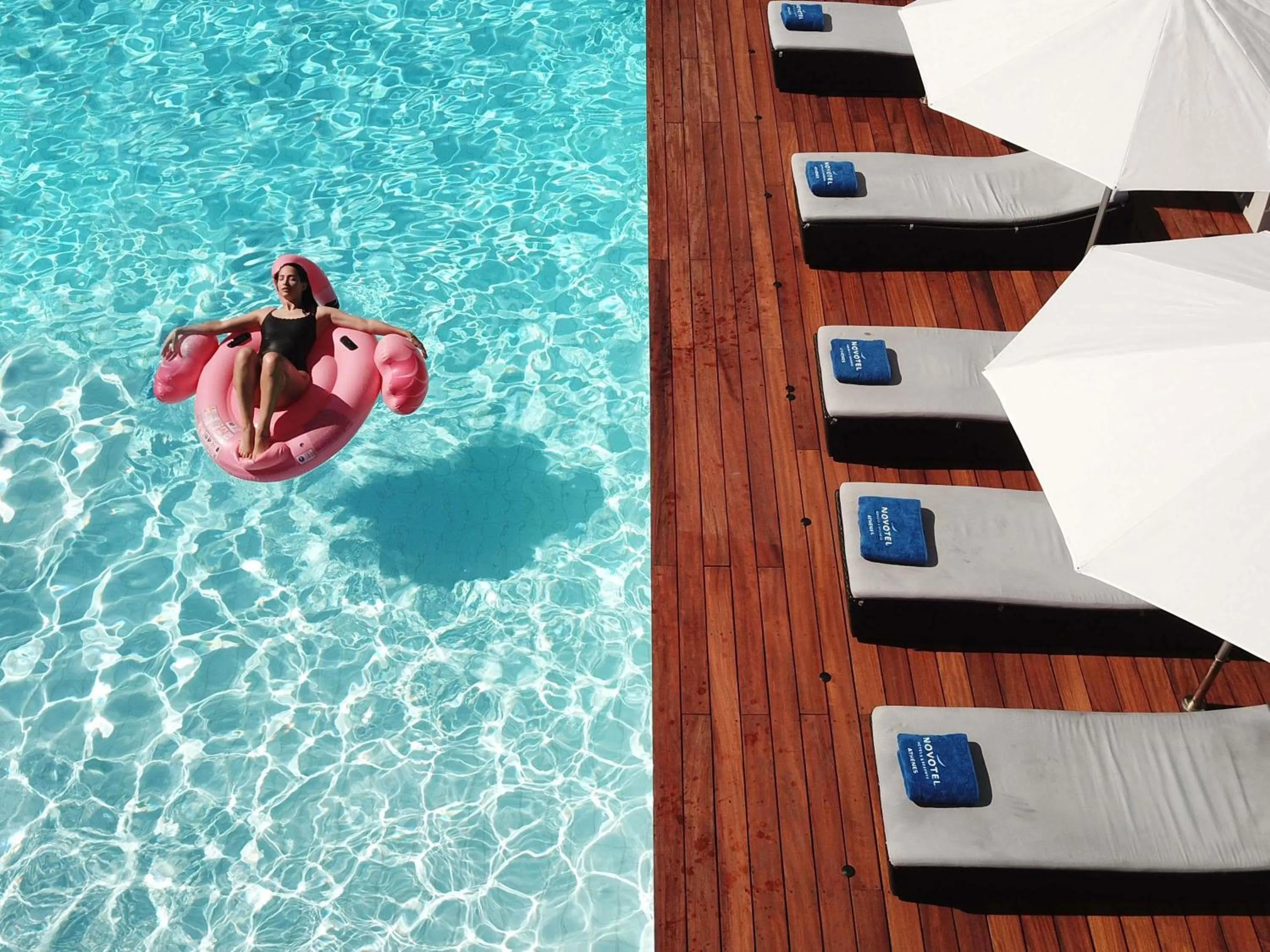 Pool view in Novotel Athens