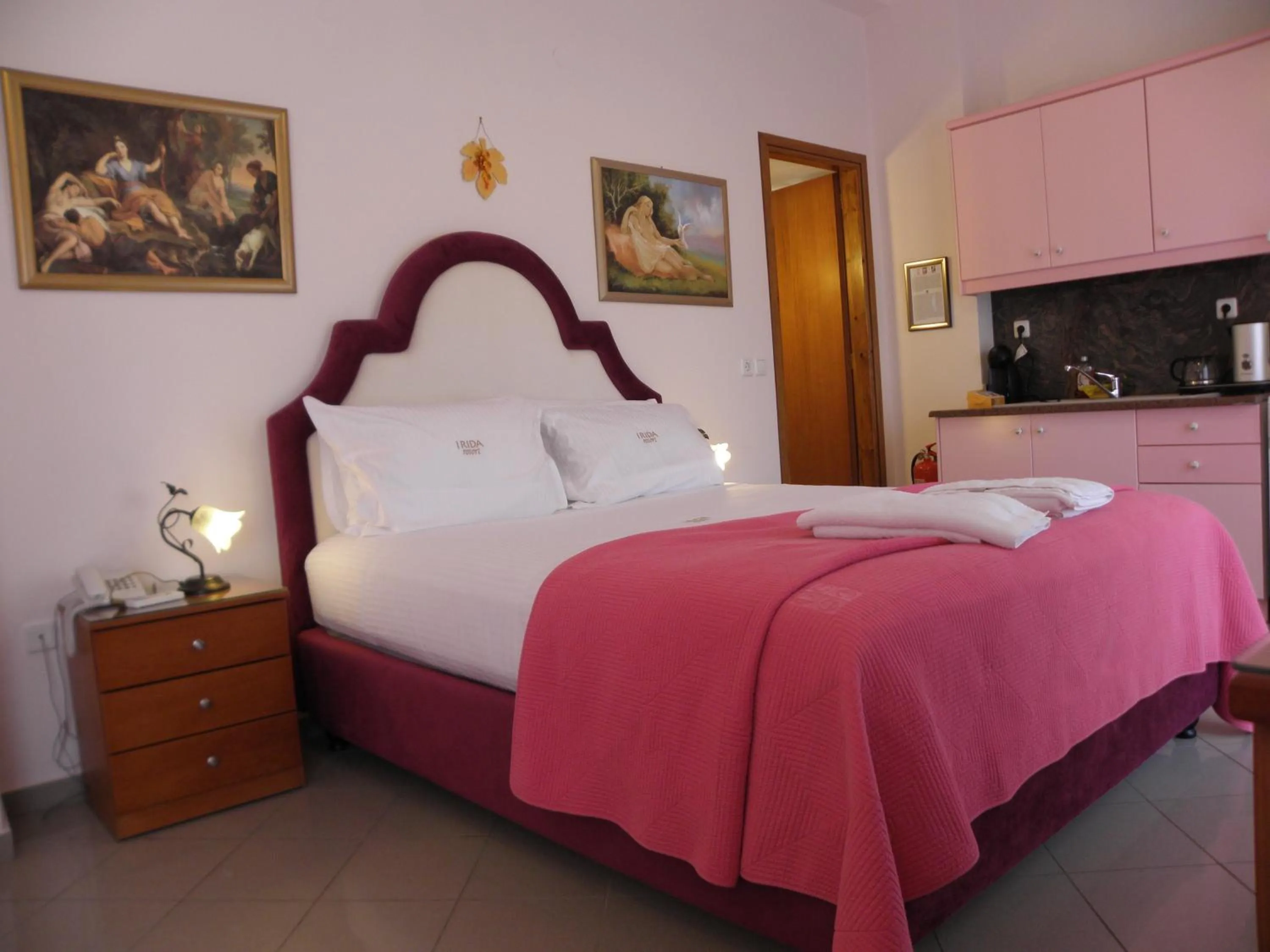 TV and multimedia, Bed in Irida Beach Resort Suites