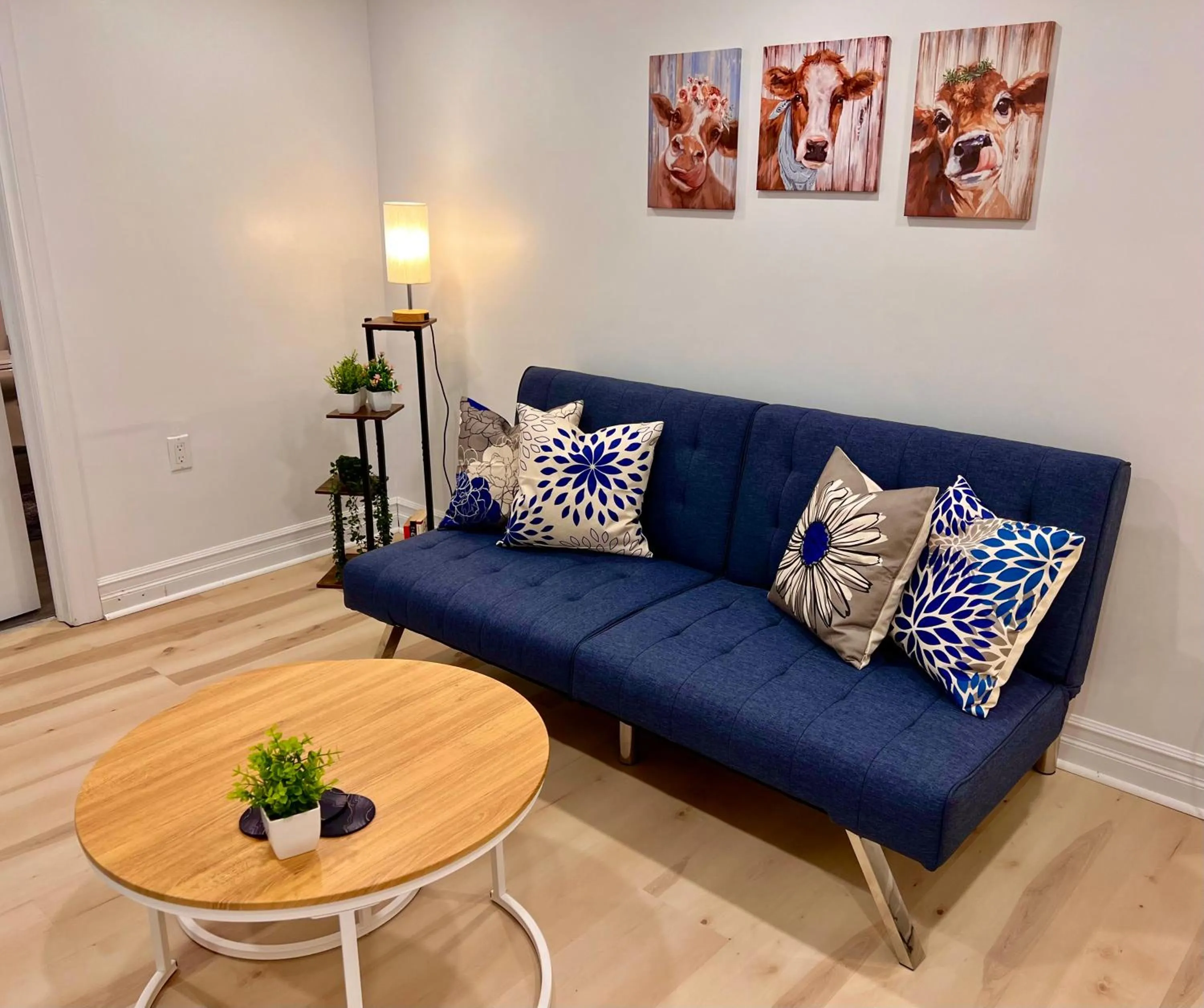 Living room in The Boho Oasis
