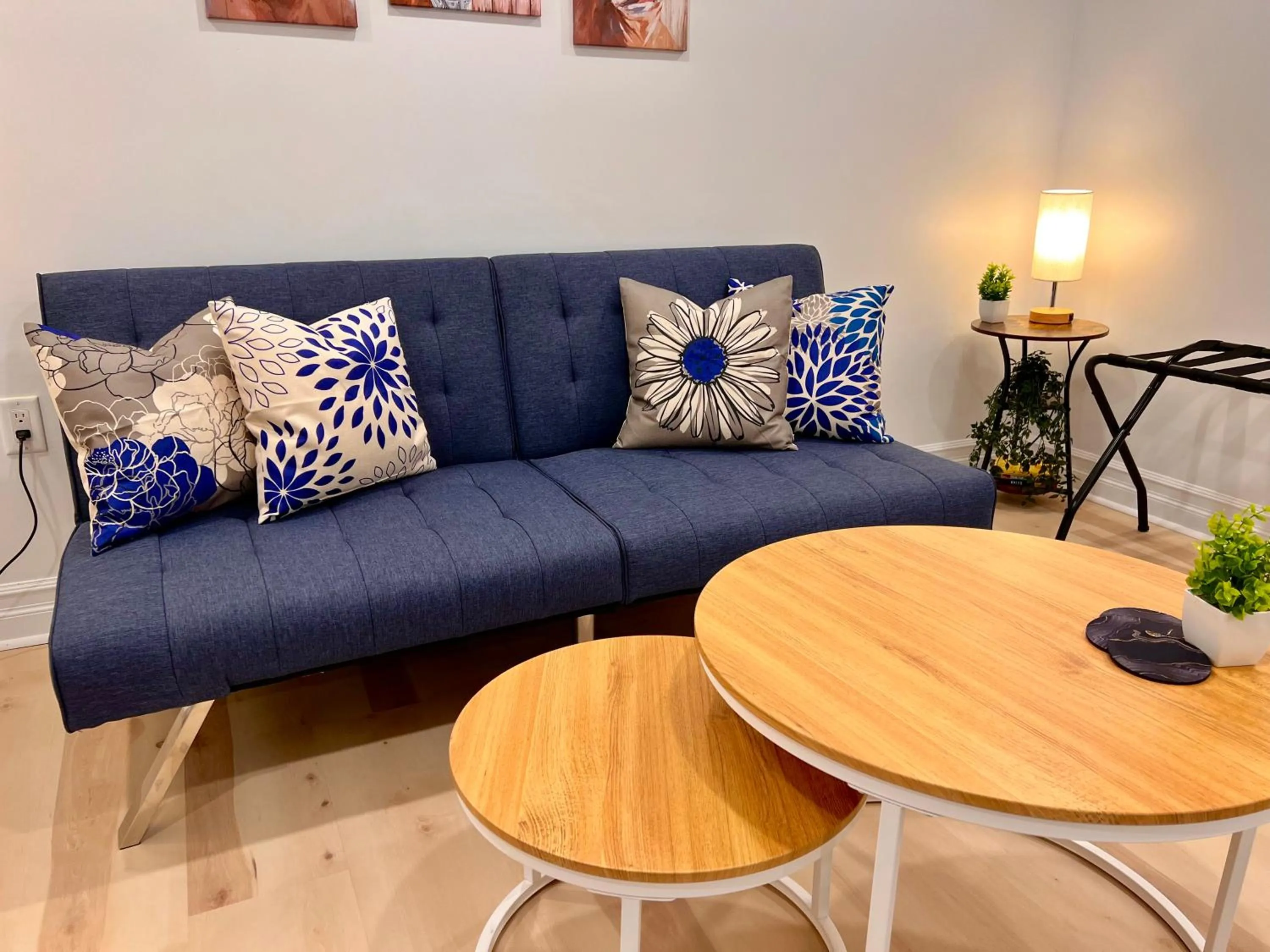 Living room in The Boho Oasis