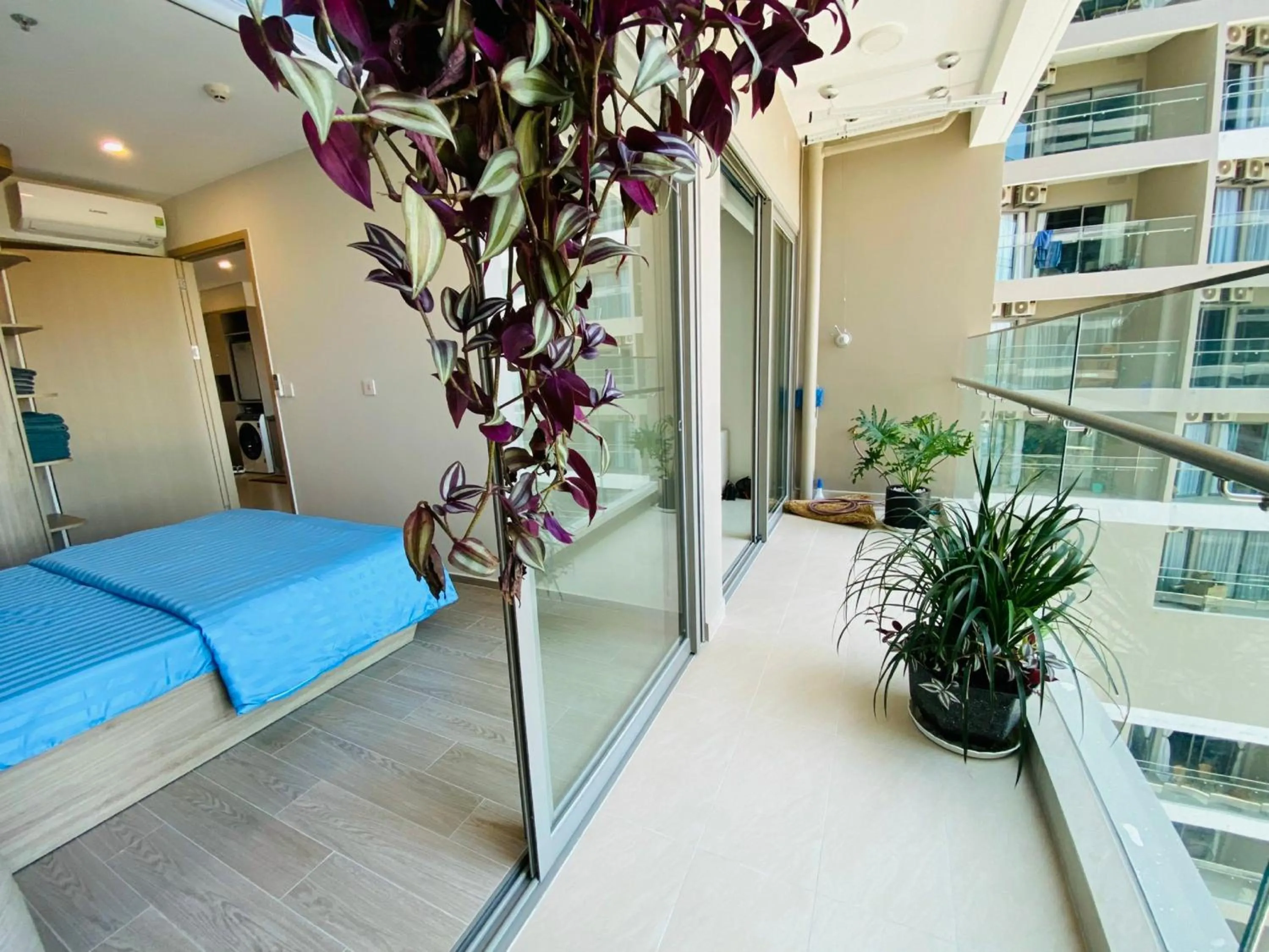 Bed in The Sóng Apartment Vũng Tàu - Sophia's House